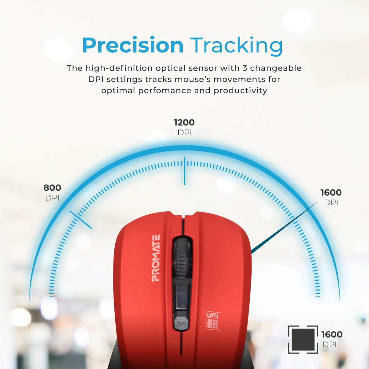 Comfort Performance Wireless Ergonomic Mouse