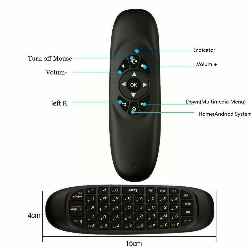 Controle Mouse Mini Teclado Smart Wireless