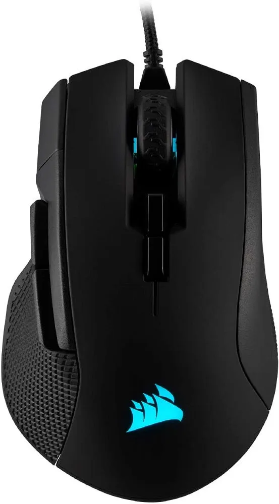 Corsair Mouse Ironclaw RGB - FPS and MOBA Gaming Mouse - 18,000 DPI Optical Sensor - Backlit RGB LED, Black