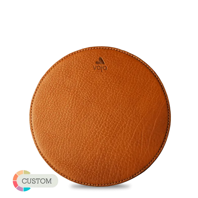 Custom Leather Round Mouse Pad