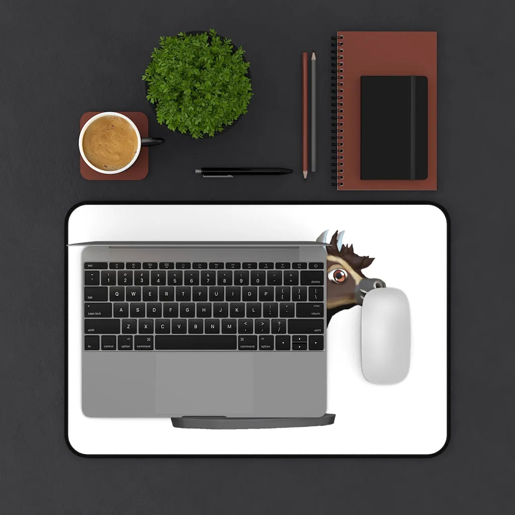 Dark Brown Cow Desk Mat