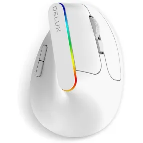 Delux M618C 2.4GHz Wireless Optical Ergonomic Mouse (White)