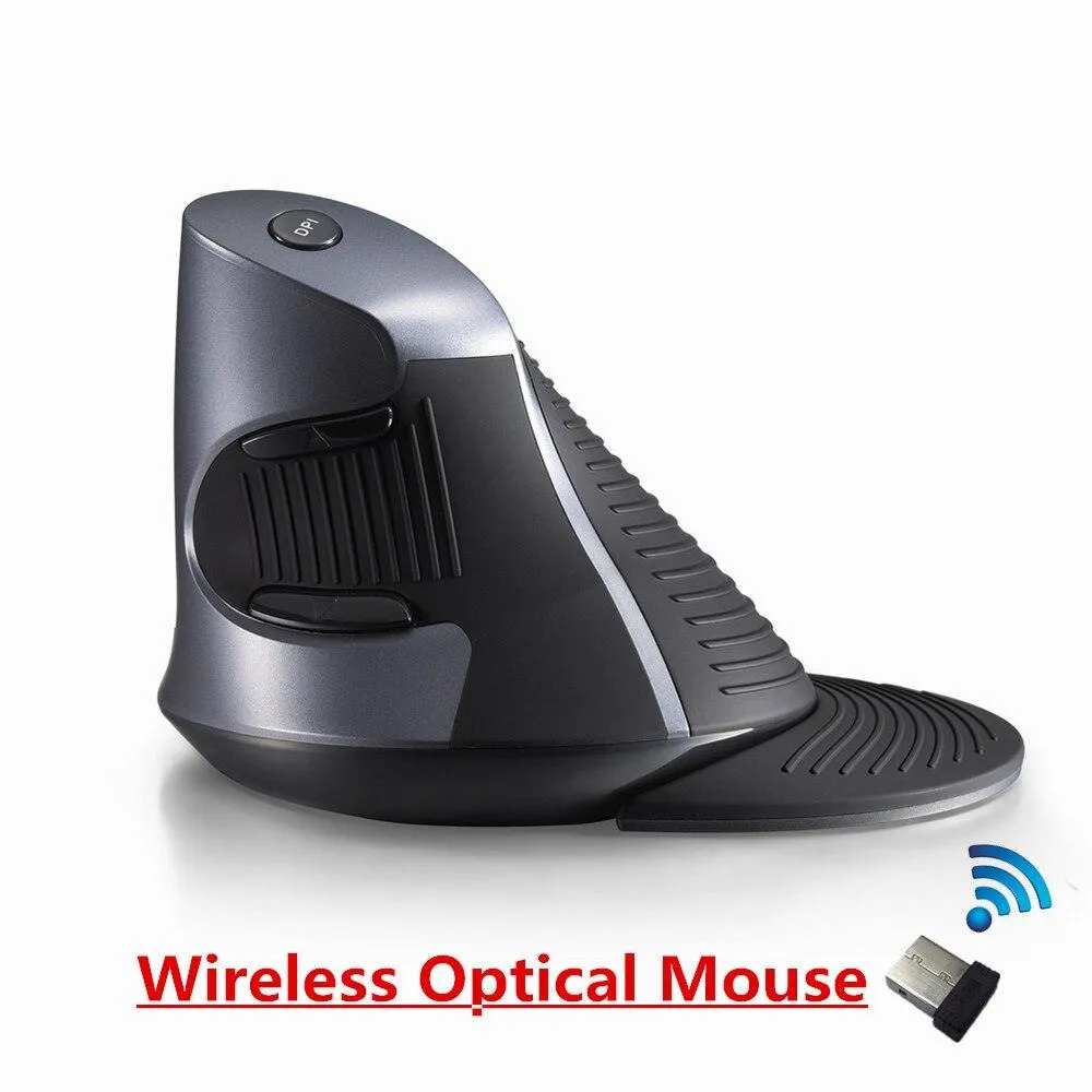 Delux M618GX 2.4Ghz Wireless Ergonomic Mouse: Wrist friendly mouse with palm rest and 6 buttons