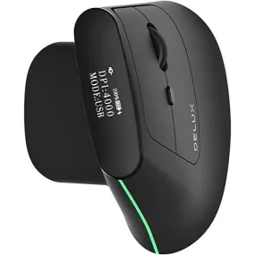 Delux MV6DB Wireless Ergonomic Mouse with OLED Screen