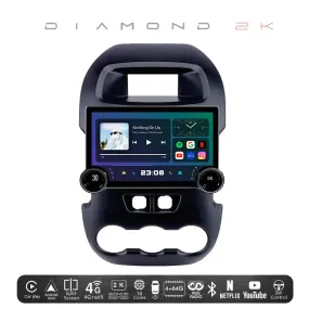 Diamond 2K - 11.5 Inch Dual Knob Android Multimedia Entertainment Unit -  Ford Ranger T6 (12-15)