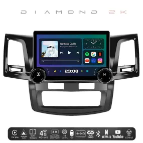 Diamond 2K - 11.5 Inch Dual Knob Android Multimedia Entertainment Unit - Toyota Fortuner (05-14) A/C