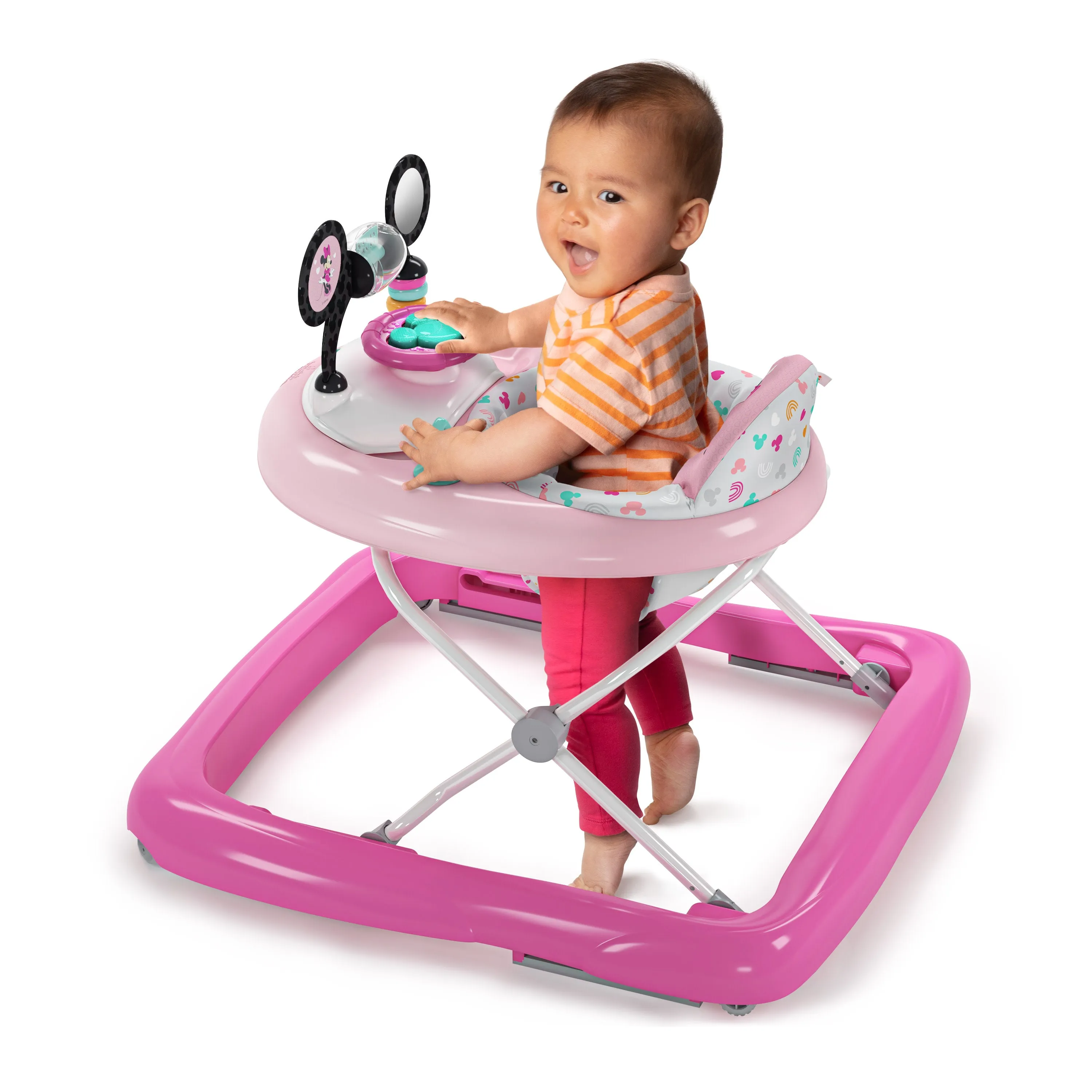 Disney Baby MINNIE MOUSE Tiny Trek Walker, Forever Besties, 2-in-1 Walker by Bright Starts