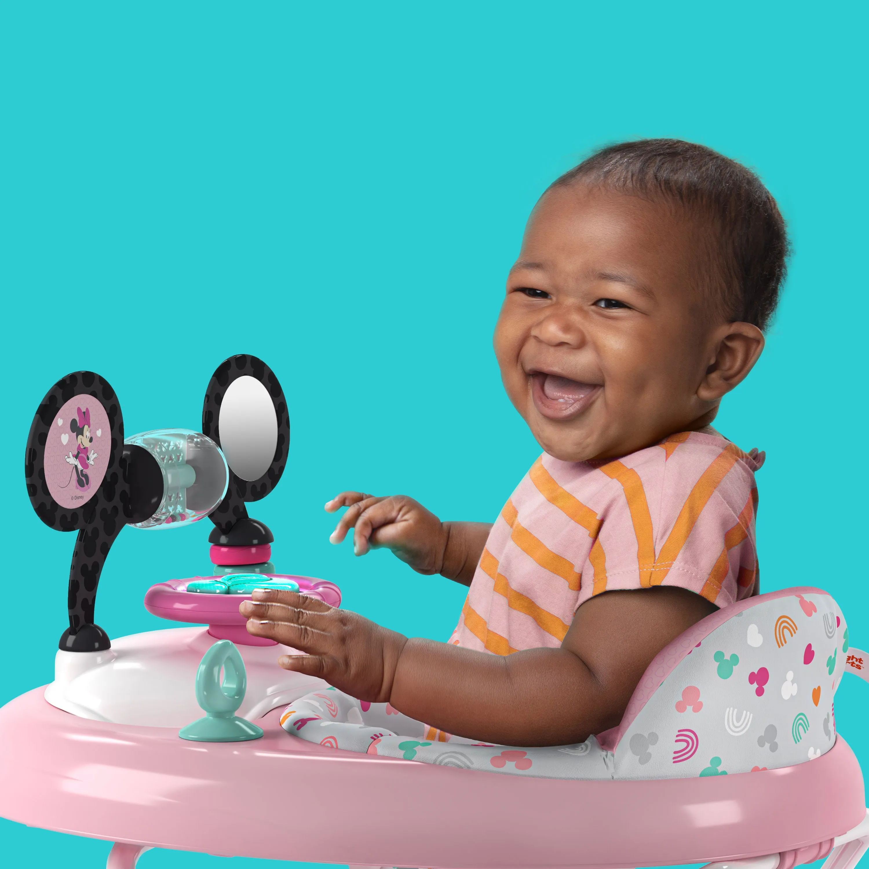 Disney Baby MINNIE MOUSE Tiny Trek Walker, Forever Besties, 2-in-1 Walker by Bright Starts