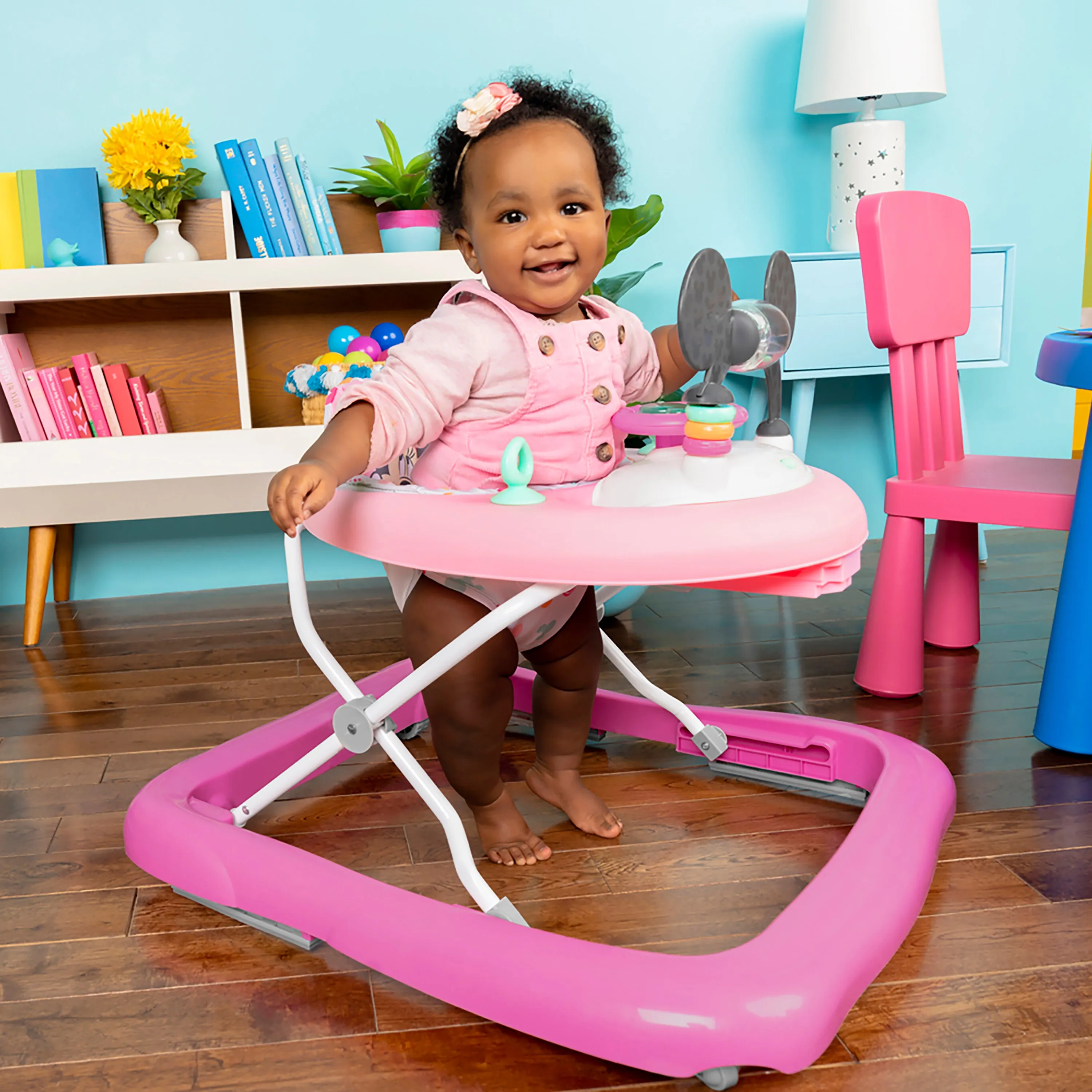 Disney Baby MINNIE MOUSE Tiny Trek Walker, Forever Besties, 2-in-1 Walker by Bright Starts