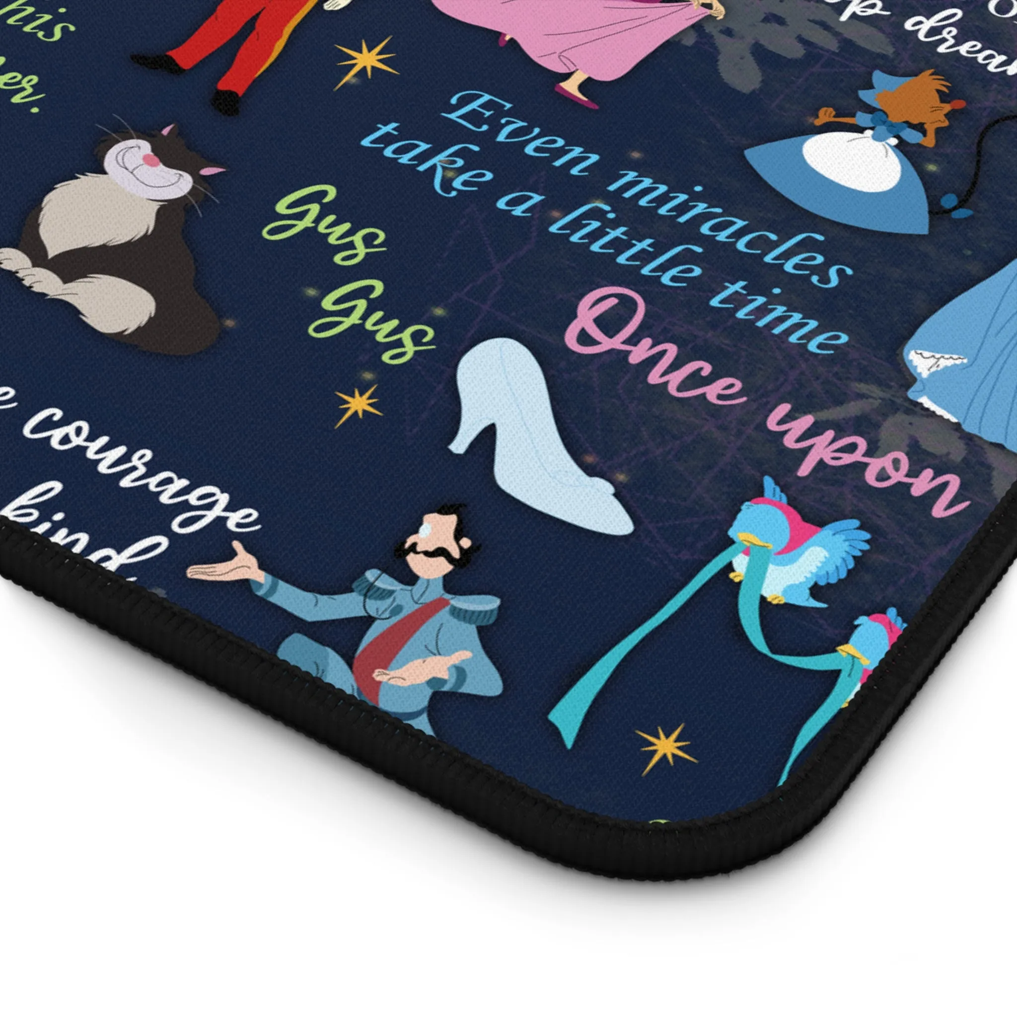 Disney Cinderella Desk Game Mat Disneyland Magic Kingdom World Gift Parks Room Card Computer Trading Movie Quotes Princess Mice Slipper