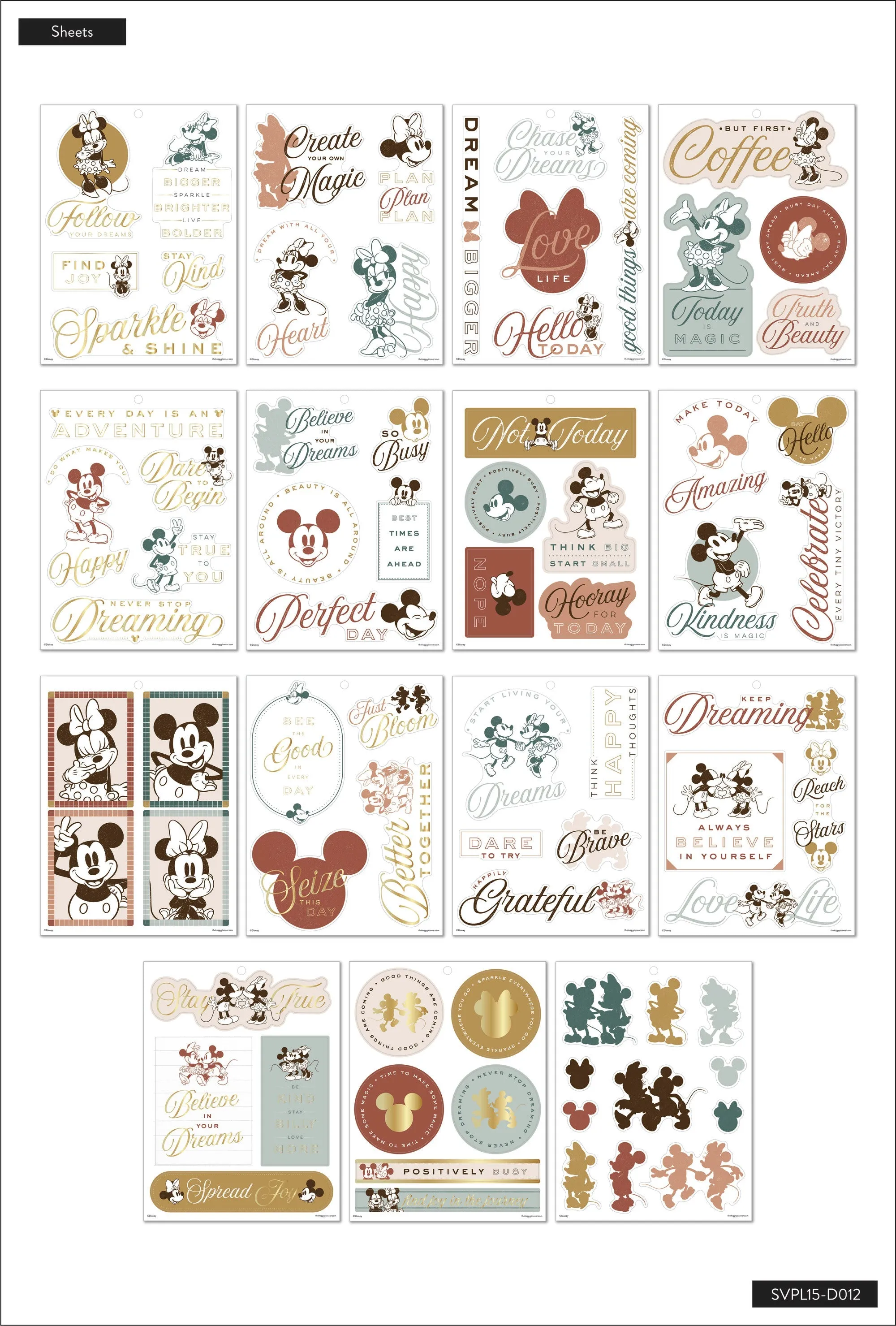 Disney© Mickey Mouse & Minnie Mouse Farmhouse Large Value Pack Stickers