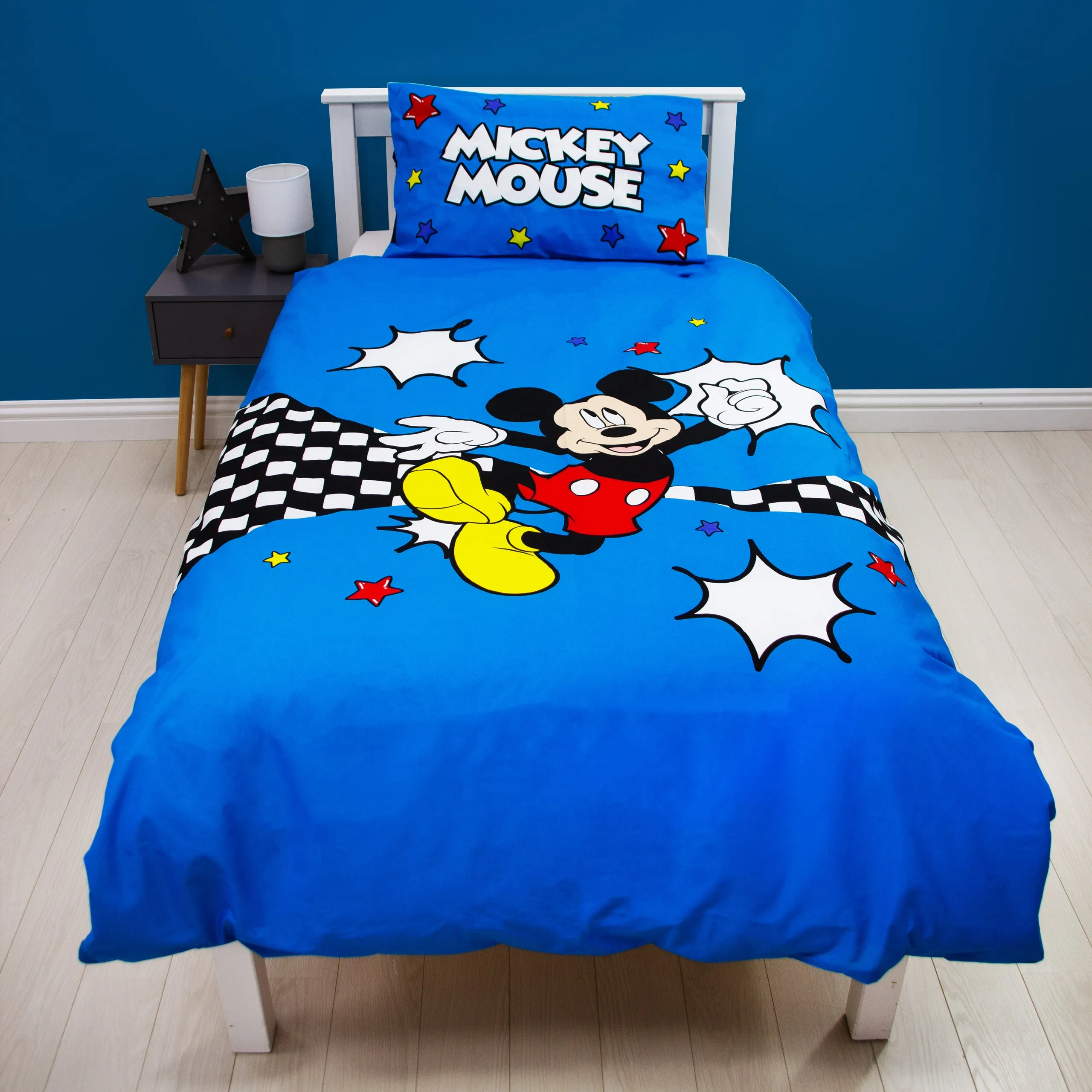 Disney Mickey Mouse Single Duvet Cover and Pillowcase Set