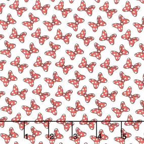 Disney Minnie Mouse Dreaming in Dots - Minnie Bow White Yardage