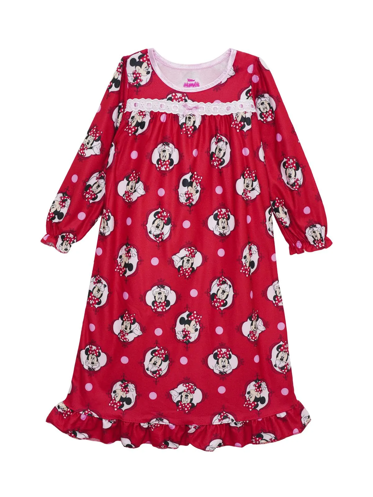 Disney Minnie Mouse Girls' Granny Nightgown, Sleep Pajama Gown