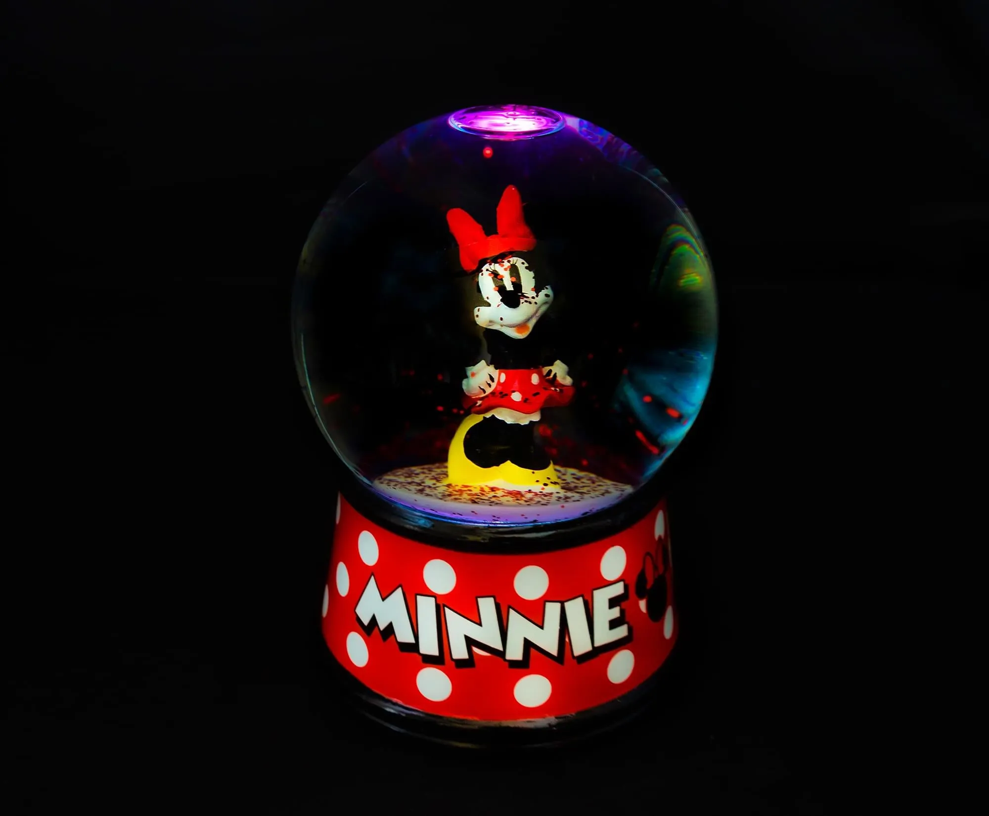 Disney Minnie Mouse Light-Up Collectible Snow Globe | 6 Inches Tall