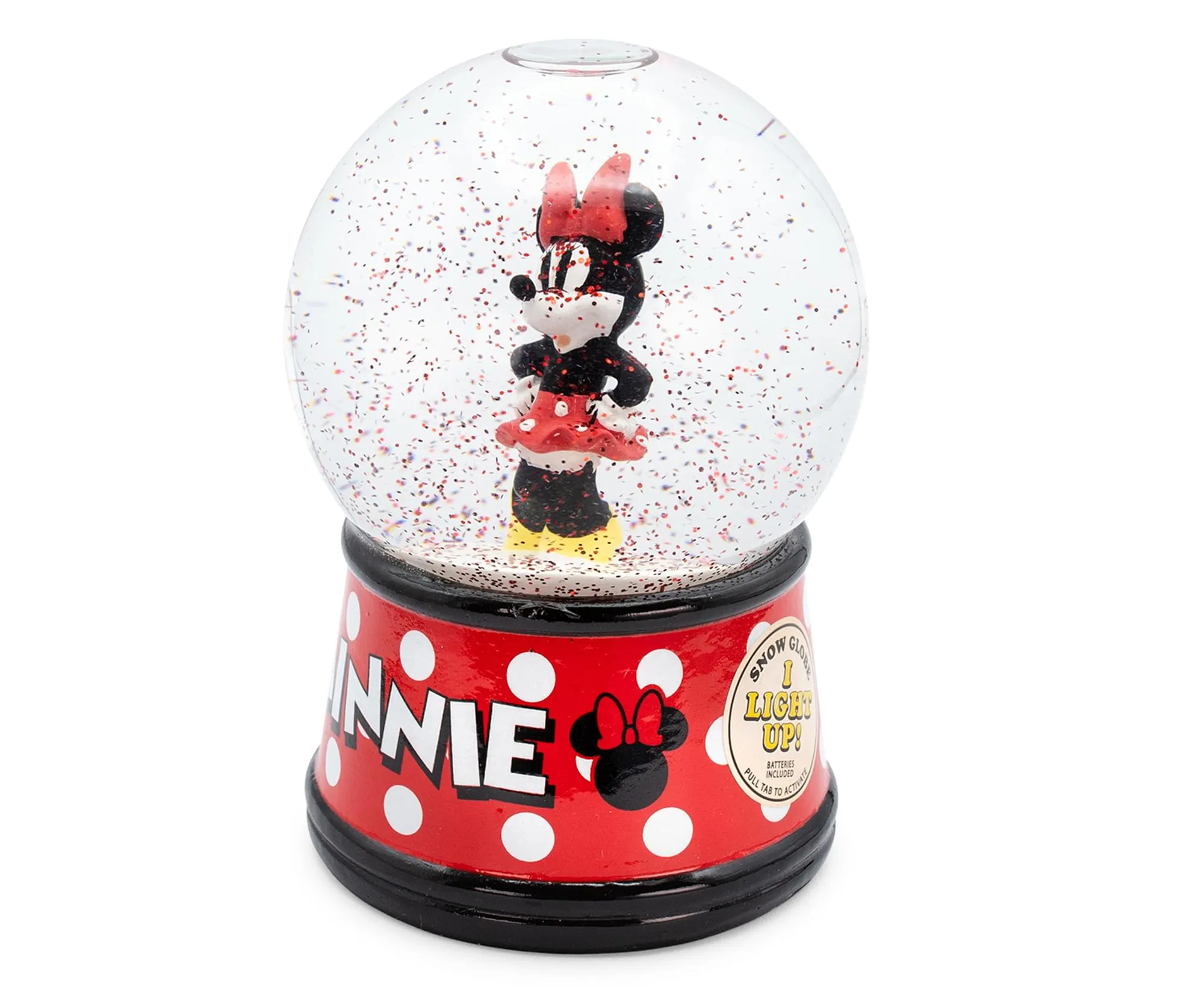 Disney Minnie Mouse Light-Up Collectible Snow Globe | 6 Inches Tall