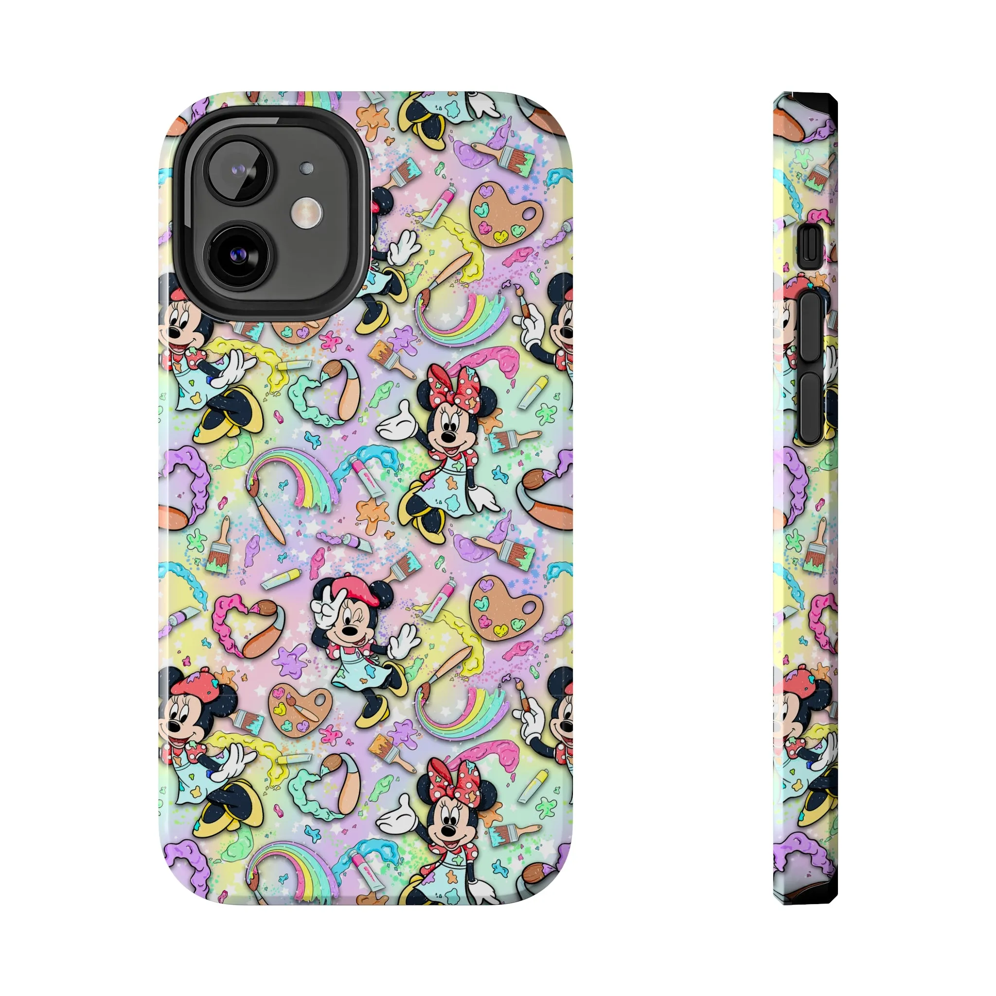 Disney Minnie Paint Inspired Phone Case Gift Inspired Fan Art Iphone Quotes Disneyland Magic Kingdom World Show Mouse Art Creative Festival