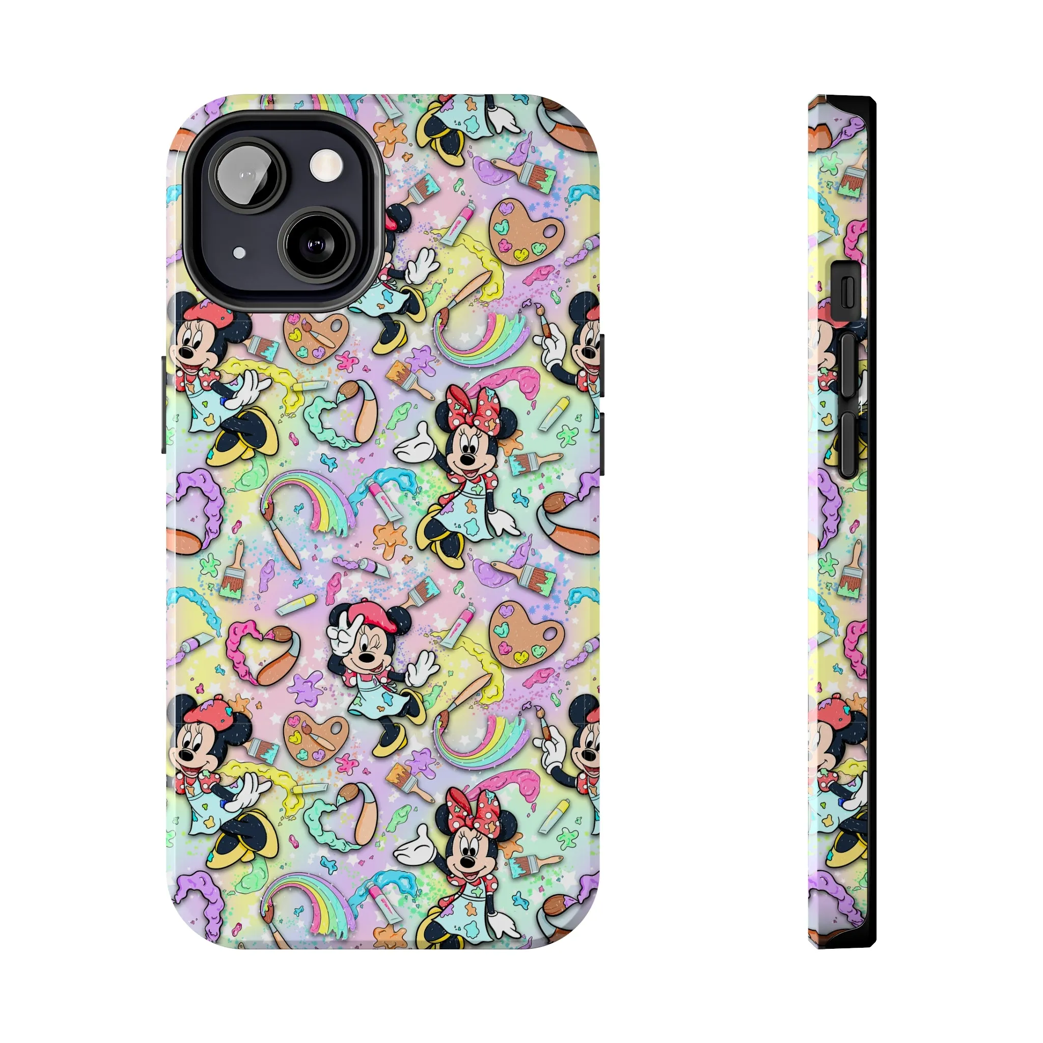 Disney Minnie Paint Inspired Phone Case Gift Inspired Fan Art Iphone Quotes Disneyland Magic Kingdom World Show Mouse Art Creative Festival