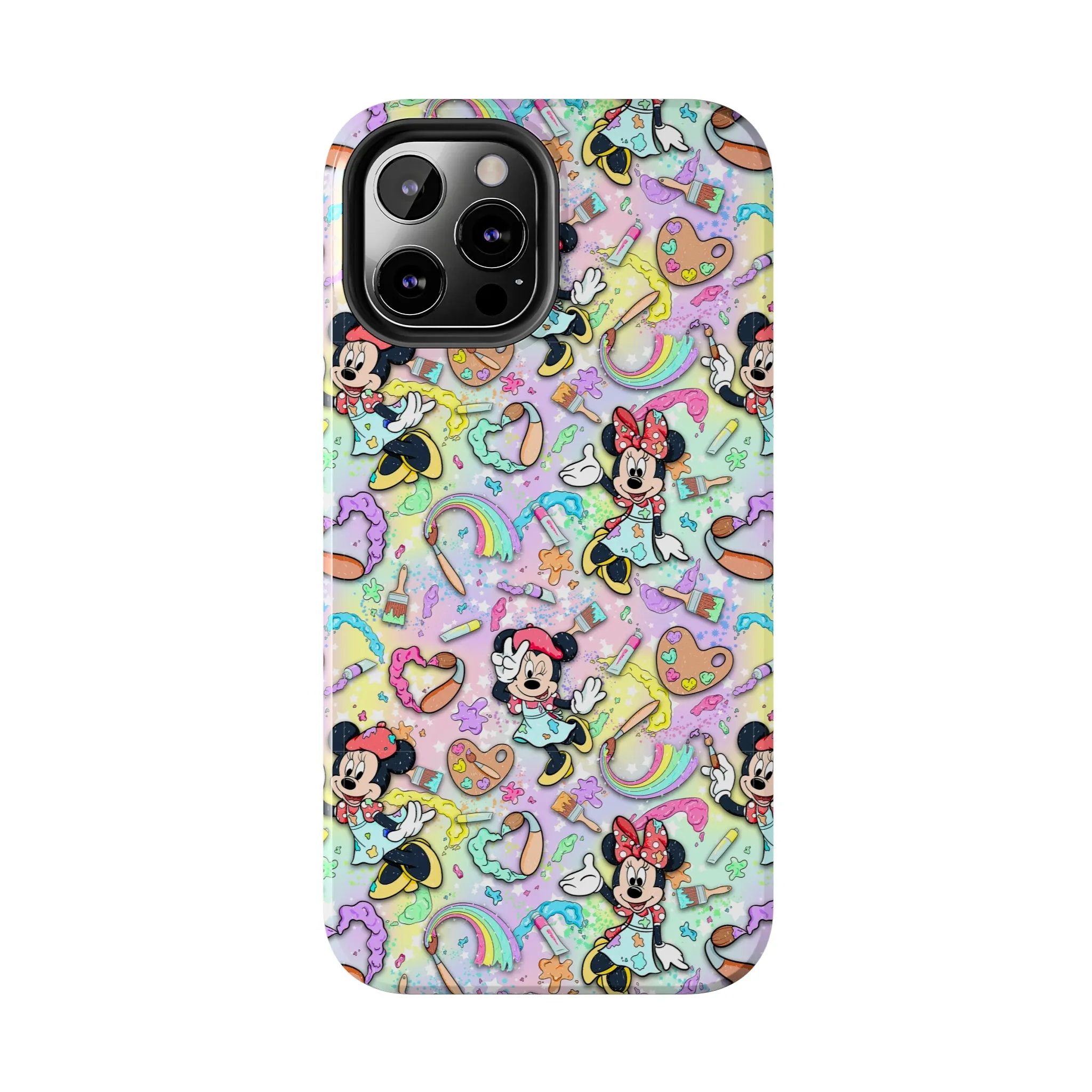 Disney Minnie Paint Inspired Phone Case Gift Inspired Fan Art Iphone Quotes Disneyland Magic Kingdom World Show Mouse Art Creative Festival