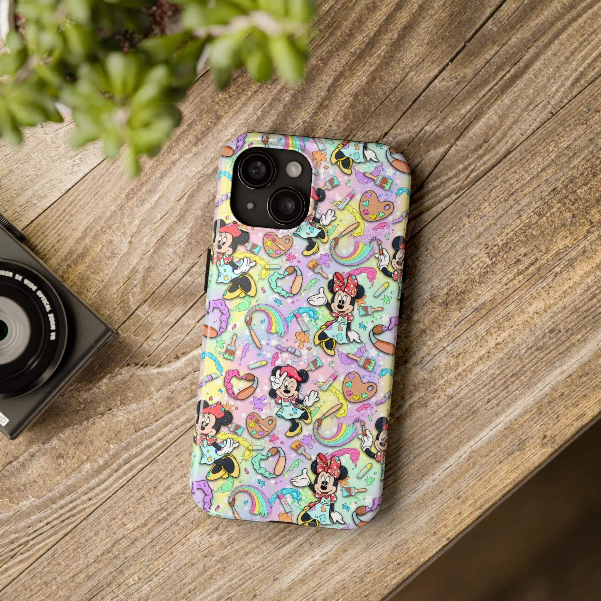 Disney Minnie Paint Inspired Phone Case Gift Inspired Fan Art Iphone Quotes Disneyland Magic Kingdom World Show Mouse Art Creative Festival