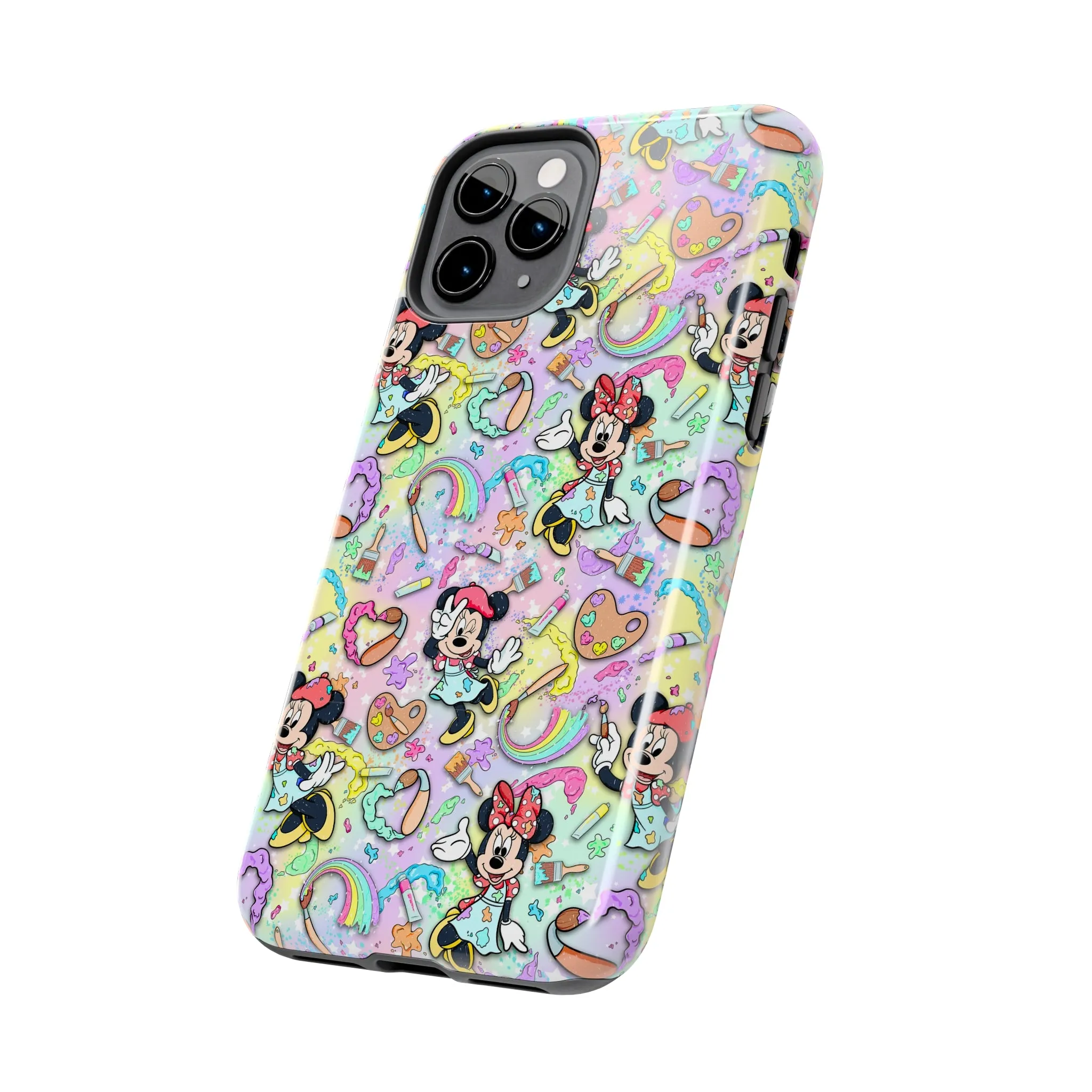 Disney Minnie Paint Inspired Phone Case Gift Inspired Fan Art Iphone Quotes Disneyland Magic Kingdom World Show Mouse Art Creative Festival