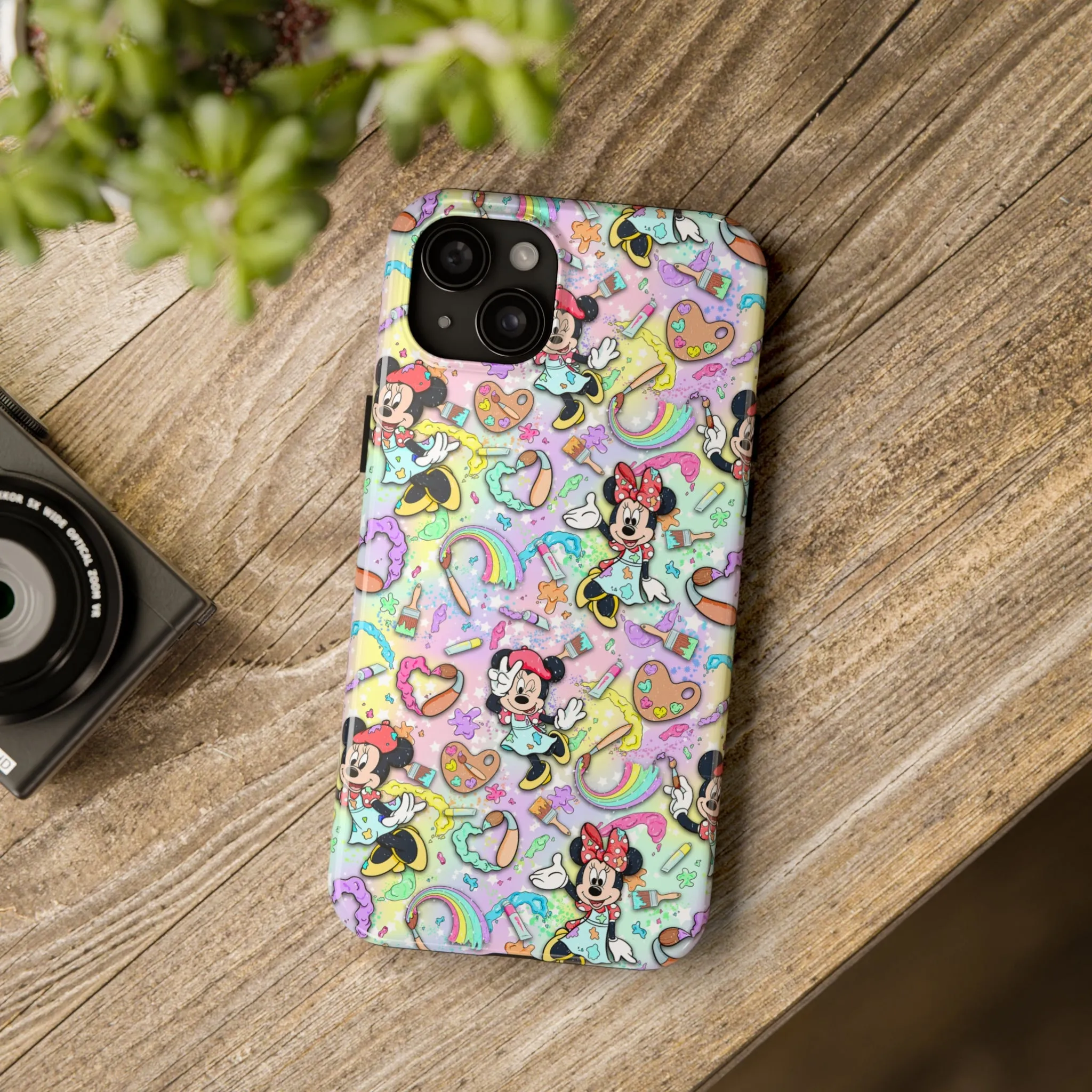 Disney Minnie Paint Inspired Phone Case Gift Inspired Fan Art Iphone Quotes Disneyland Magic Kingdom World Show Mouse Art Creative Festival