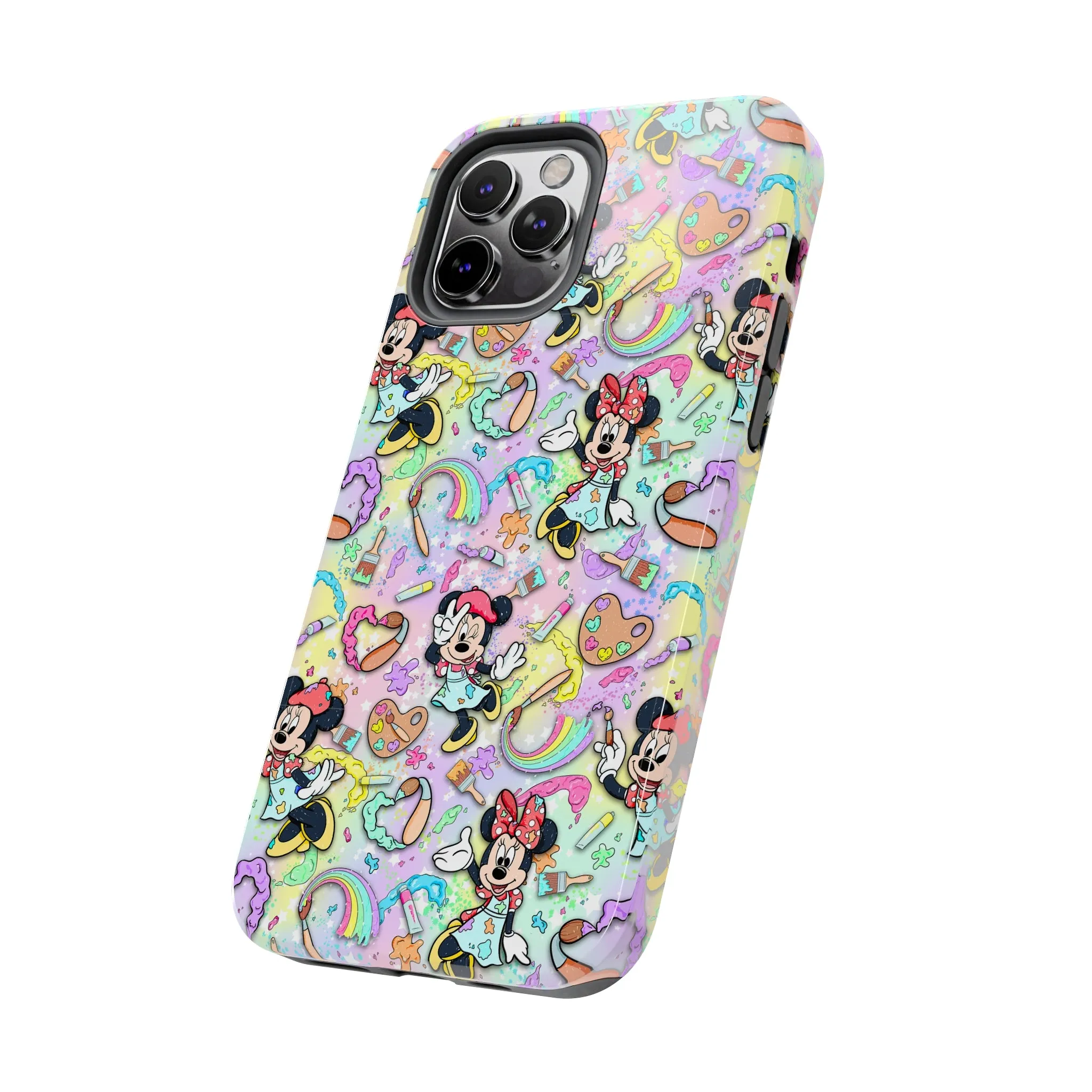 Disney Minnie Paint Inspired Phone Case Gift Inspired Fan Art Iphone Quotes Disneyland Magic Kingdom World Show Mouse Art Creative Festival