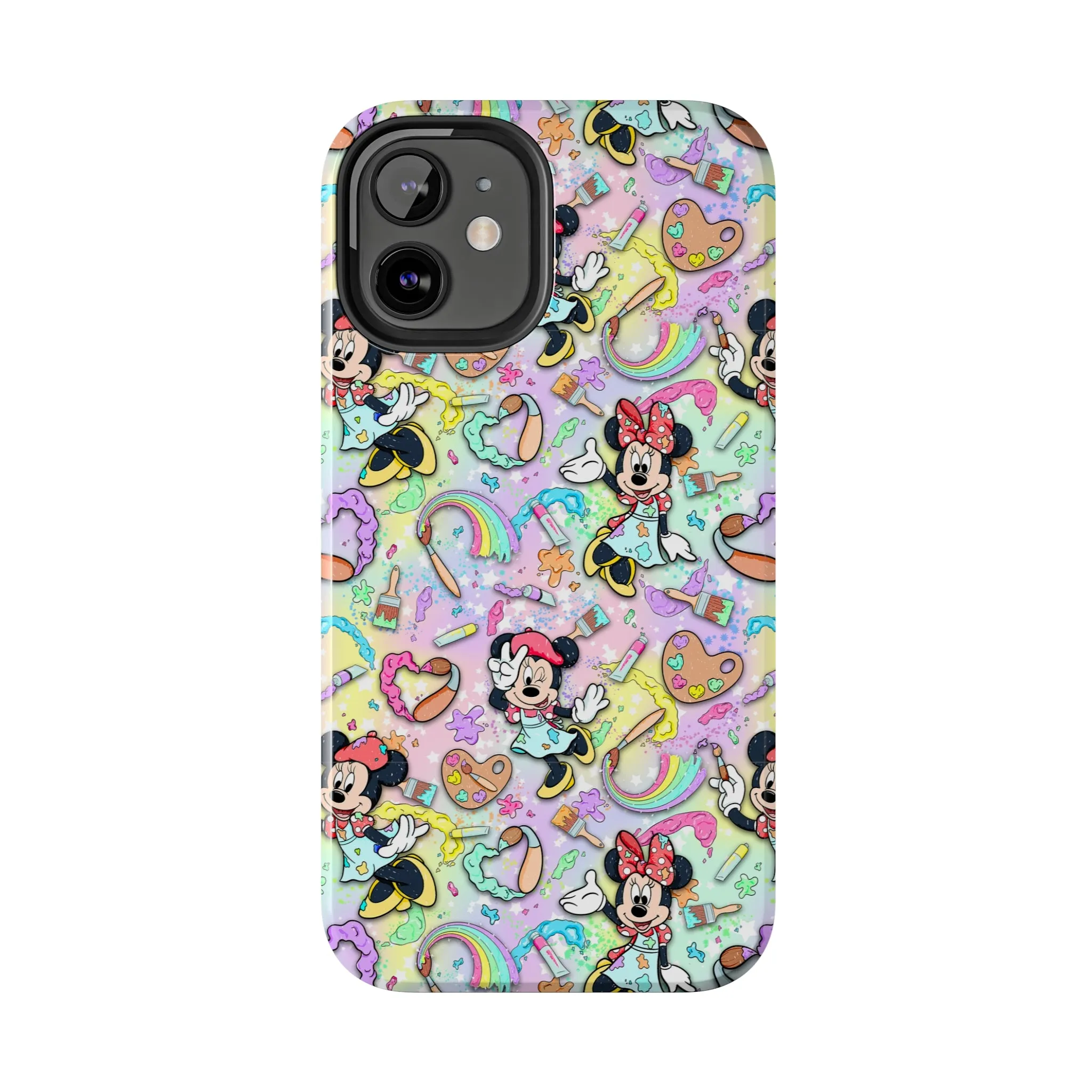 Disney Minnie Paint Inspired Phone Case Gift Inspired Fan Art Iphone Quotes Disneyland Magic Kingdom World Show Mouse Art Creative Festival