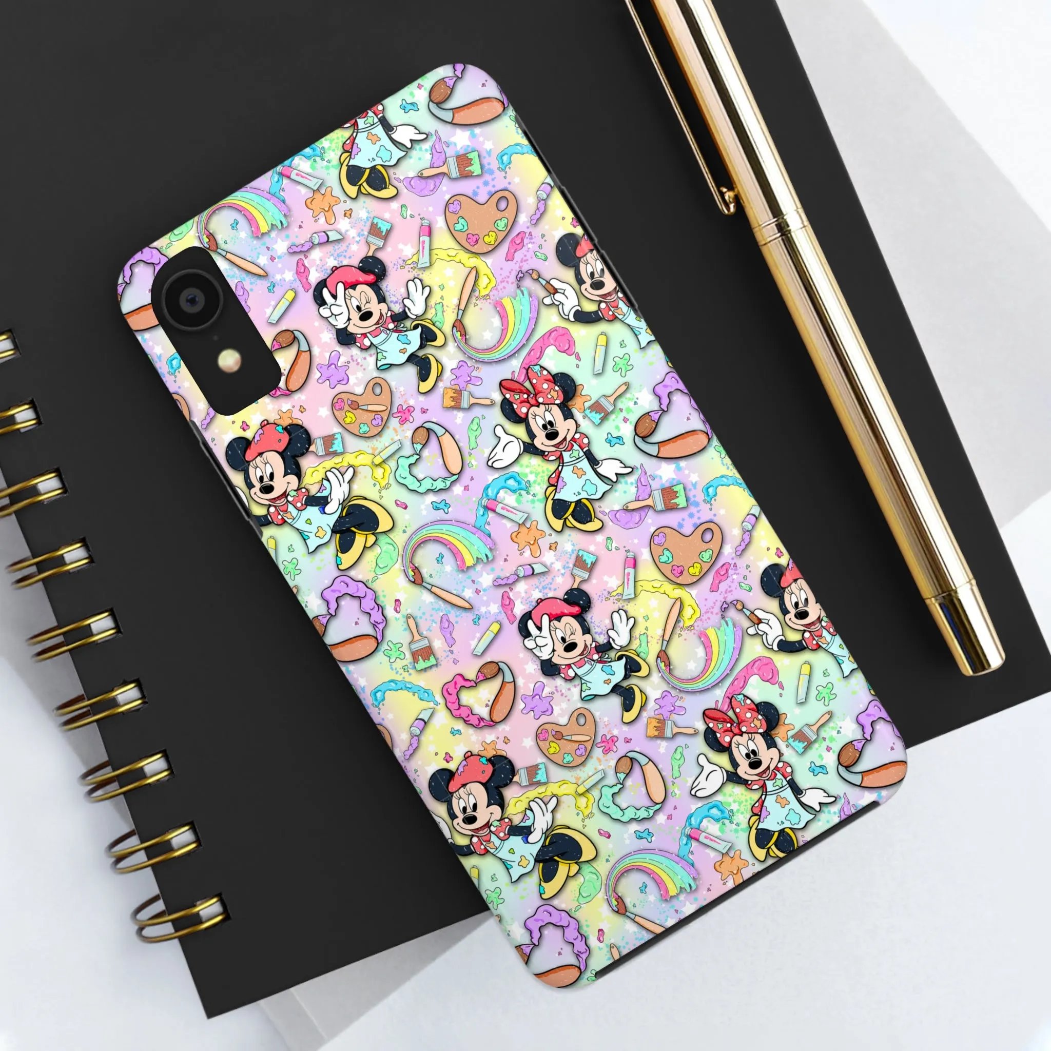 Disney Minnie Paint Inspired Phone Case Gift Inspired Fan Art Iphone Quotes Disneyland Magic Kingdom World Show Mouse Art Creative Festival