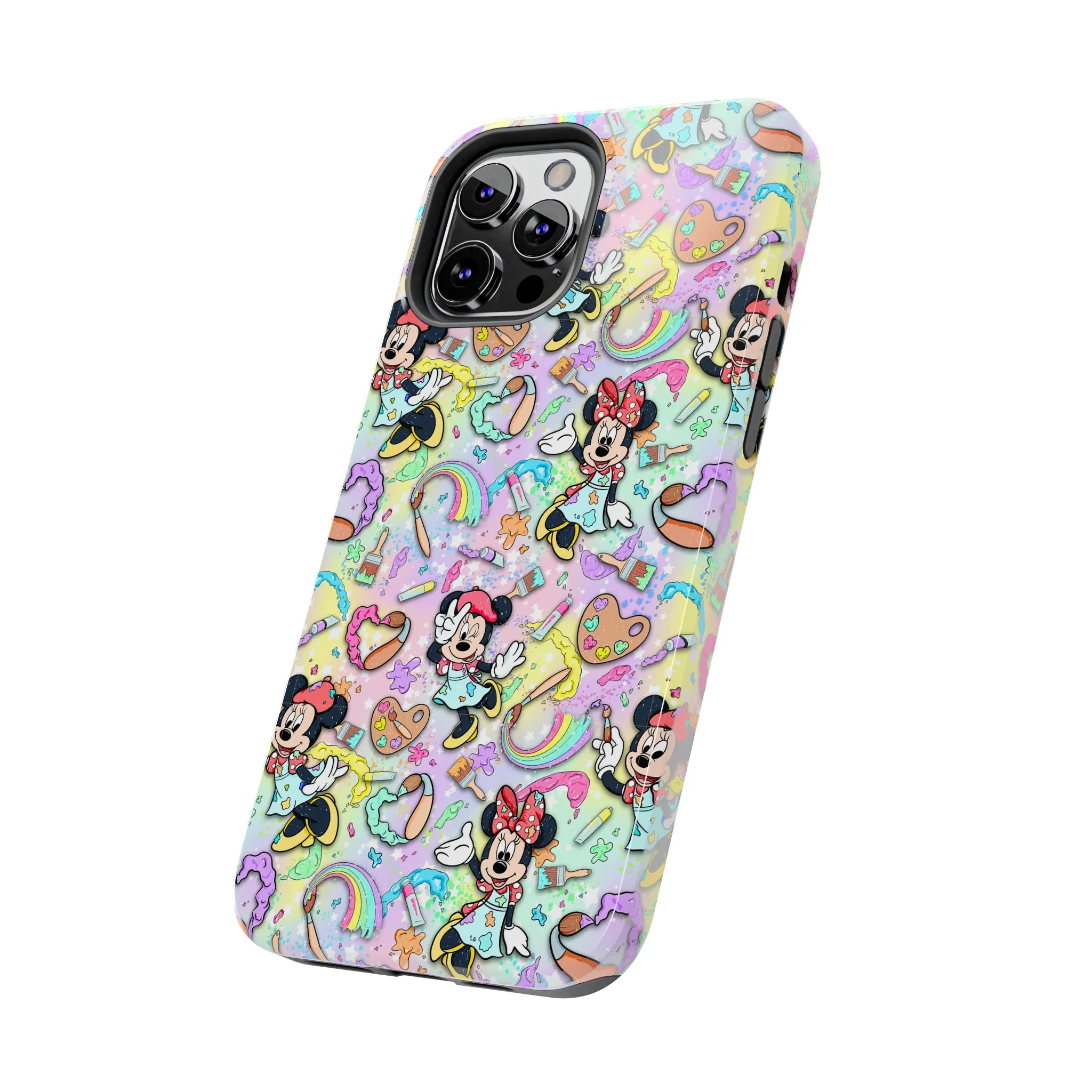 Disney Minnie Paint Inspired Phone Case Gift Inspired Fan Art Iphone Quotes Disneyland Magic Kingdom World Show Mouse Art Creative Festival