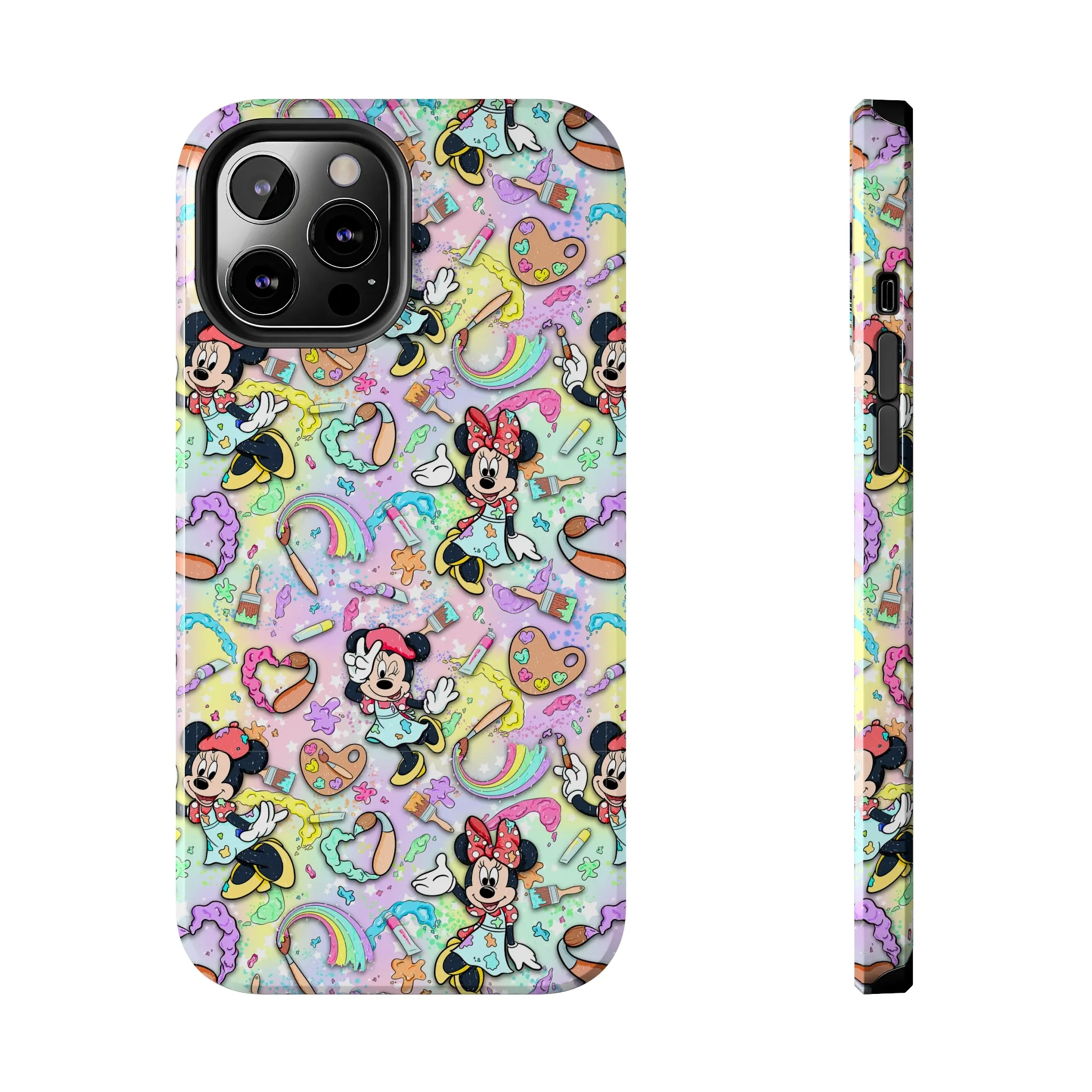 Disney Minnie Paint Inspired Phone Case Gift Inspired Fan Art Iphone Quotes Disneyland Magic Kingdom World Show Mouse Art Creative Festival