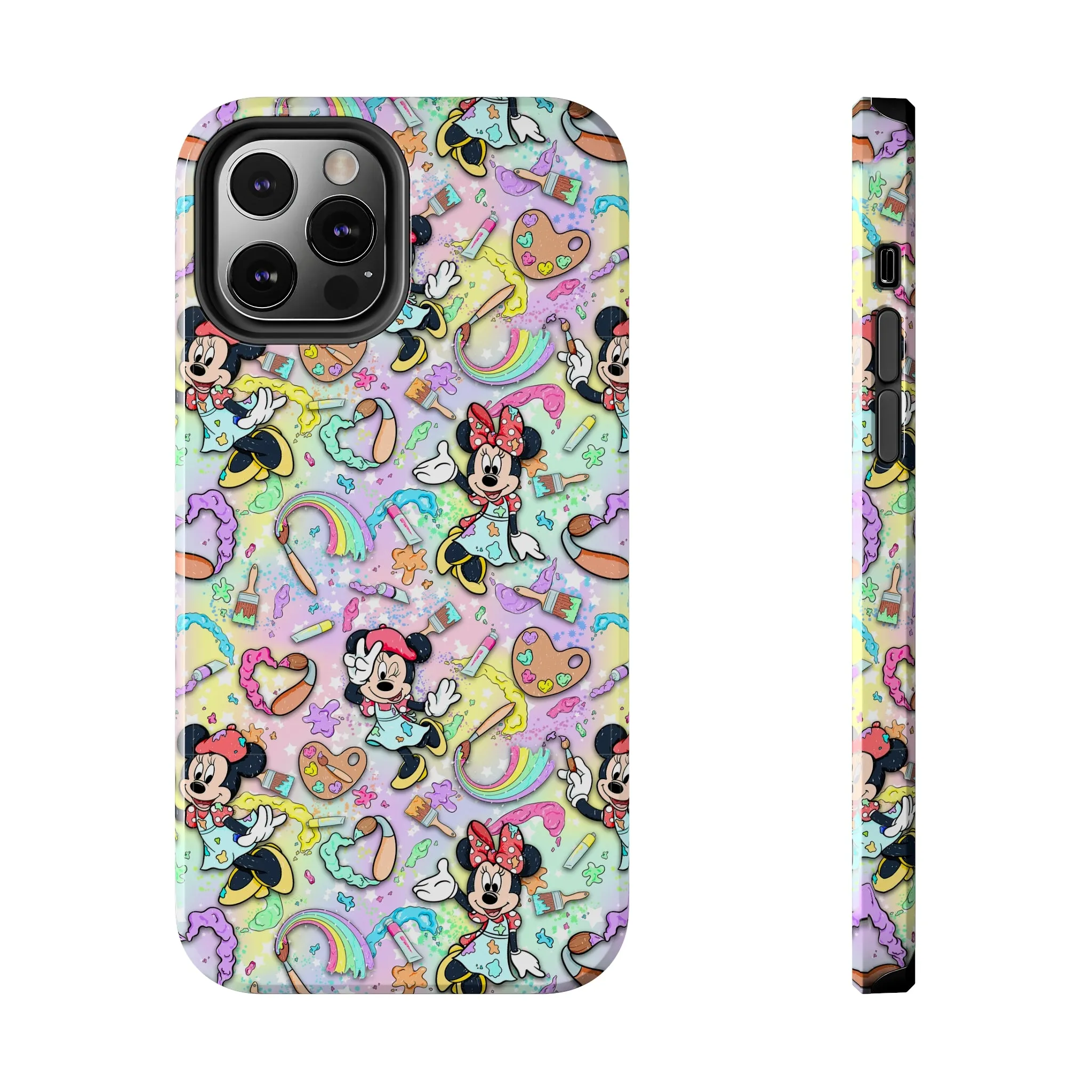 Disney Minnie Paint Inspired Phone Case Gift Inspired Fan Art Iphone Quotes Disneyland Magic Kingdom World Show Mouse Art Creative Festival