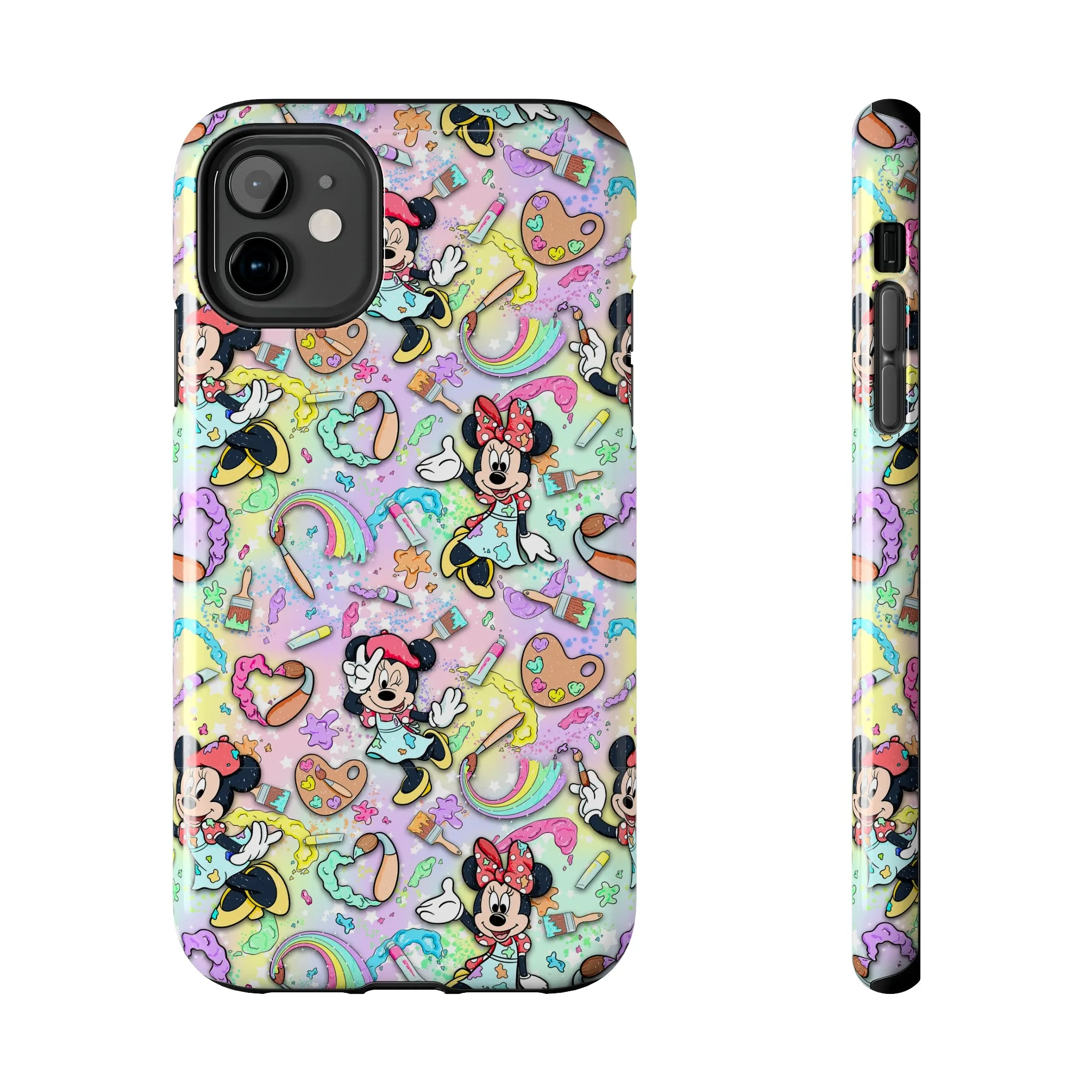 Disney Minnie Paint Inspired Phone Case Gift Inspired Fan Art Iphone Quotes Disneyland Magic Kingdom World Show Mouse Art Creative Festival