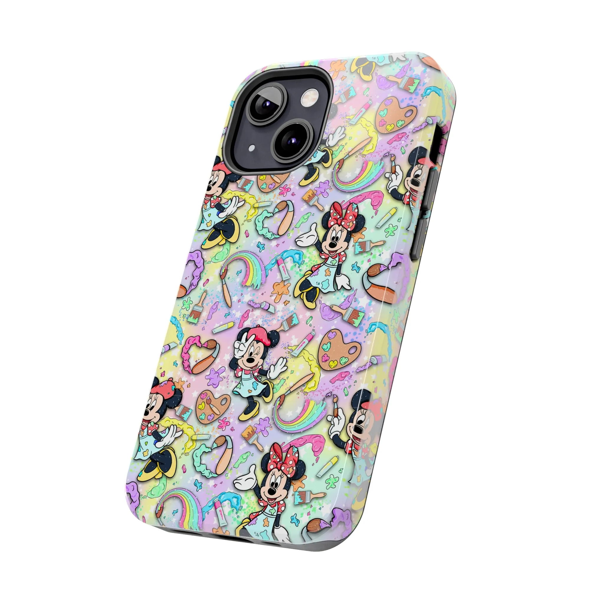 Disney Minnie Paint Inspired Phone Case Gift Inspired Fan Art Iphone Quotes Disneyland Magic Kingdom World Show Mouse Art Creative Festival