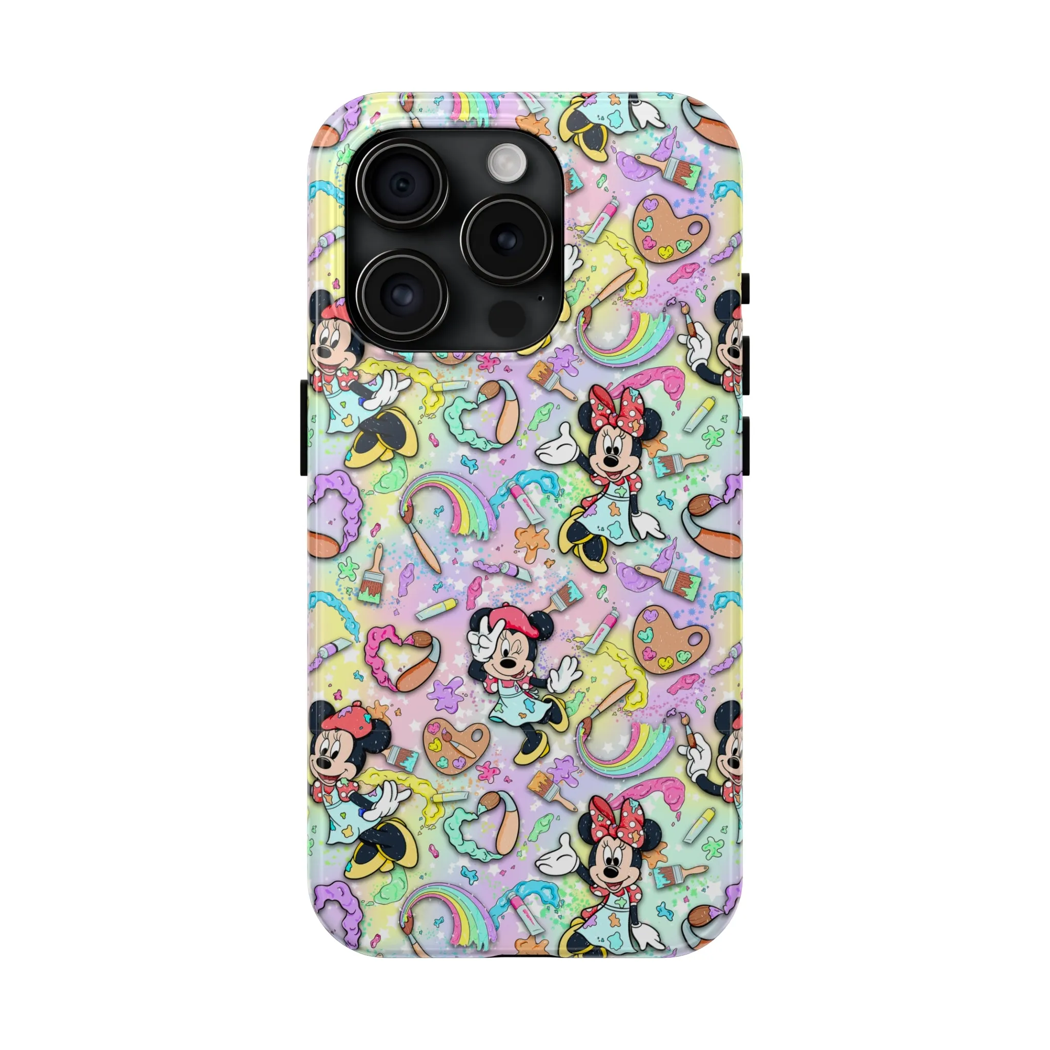 Disney Minnie Paint Inspired Phone Case Gift Inspired Fan Art Iphone Quotes Disneyland Magic Kingdom World Show Mouse Art Creative Festival