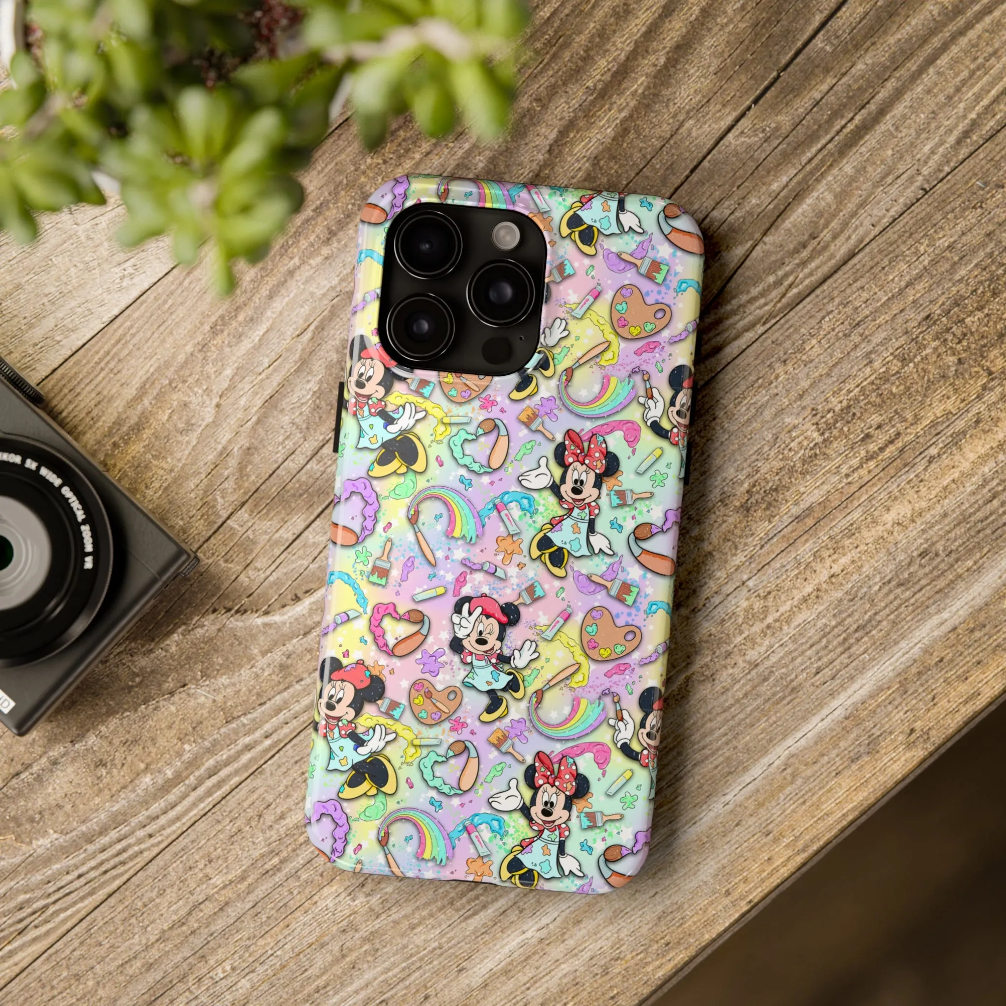 Disney Minnie Paint Inspired Phone Case Gift Inspired Fan Art Iphone Quotes Disneyland Magic Kingdom World Show Mouse Art Creative Festival