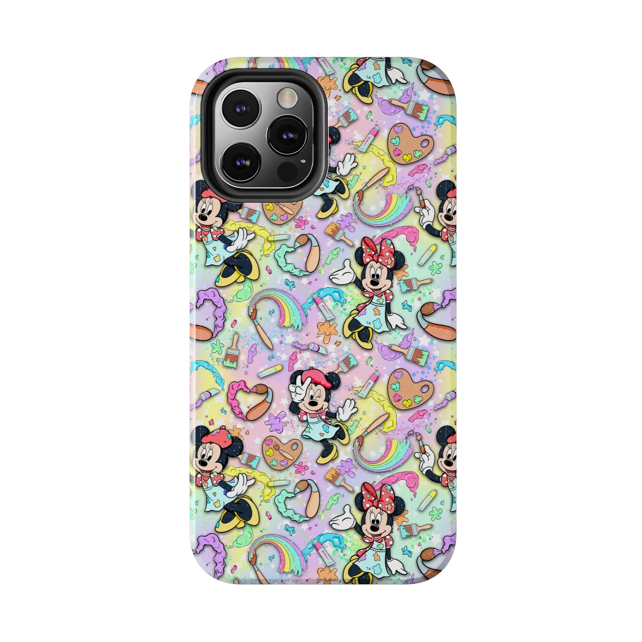 Disney Minnie Paint Inspired Phone Case Gift Inspired Fan Art Iphone Quotes Disneyland Magic Kingdom World Show Mouse Art Creative Festival