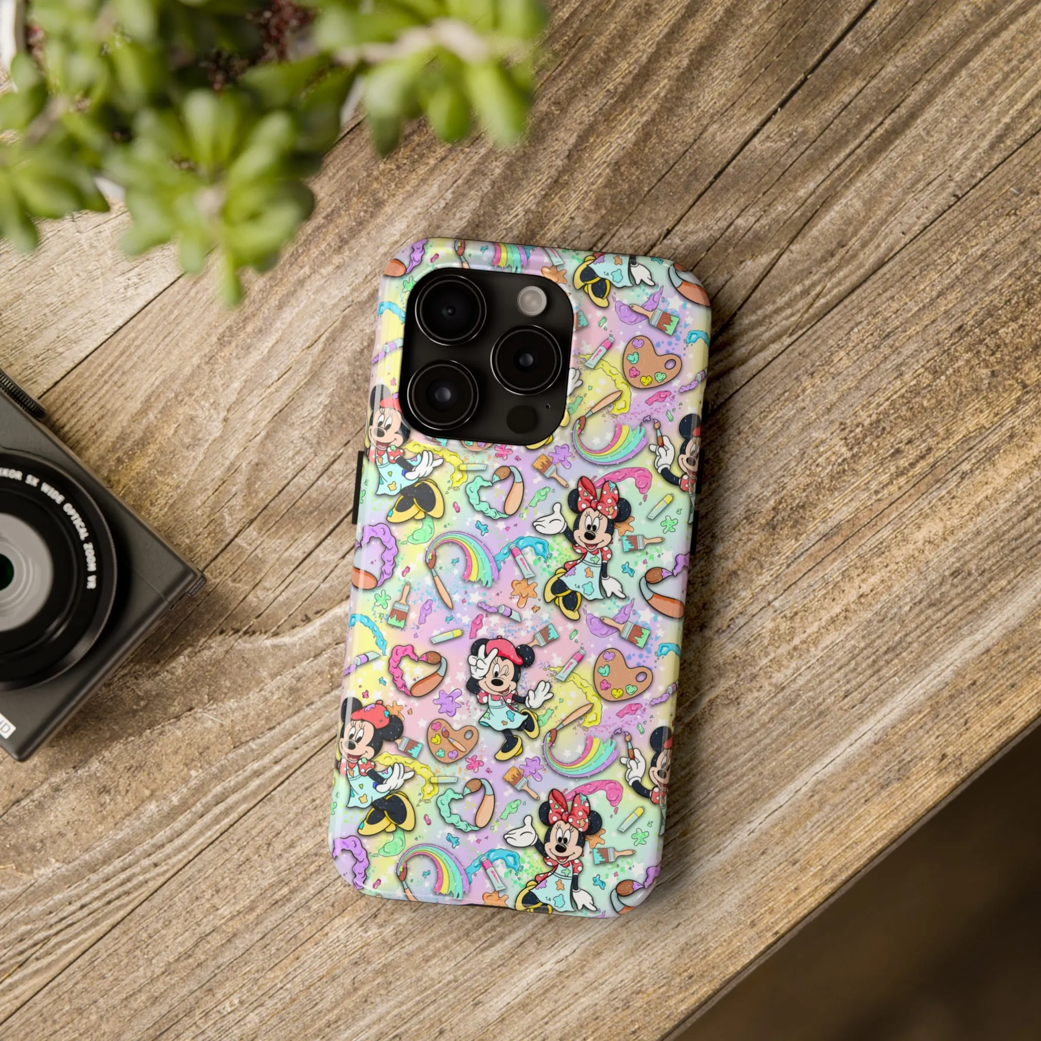 Disney Minnie Paint Inspired Phone Case Gift Inspired Fan Art Iphone Quotes Disneyland Magic Kingdom World Show Mouse Art Creative Festival