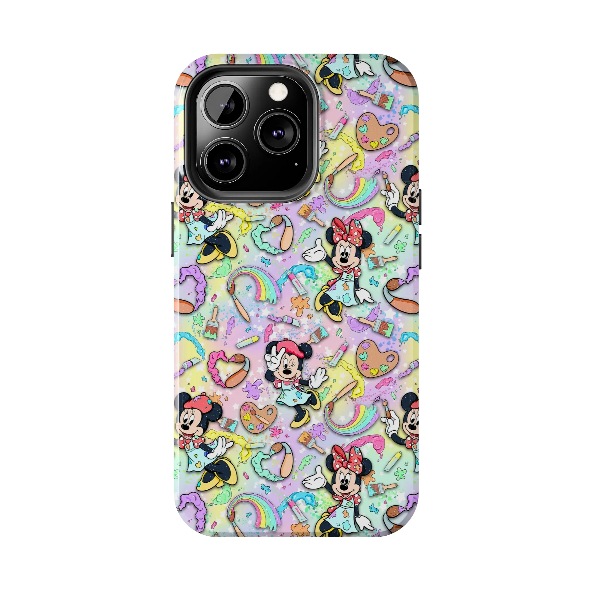 Disney Minnie Paint Inspired Phone Case Gift Inspired Fan Art Iphone Quotes Disneyland Magic Kingdom World Show Mouse Art Creative Festival