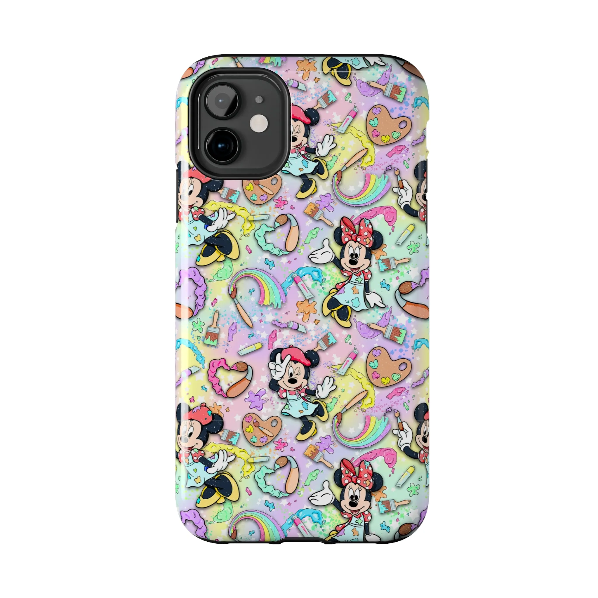 Disney Minnie Paint Inspired Phone Case Gift Inspired Fan Art Iphone Quotes Disneyland Magic Kingdom World Show Mouse Art Creative Festival