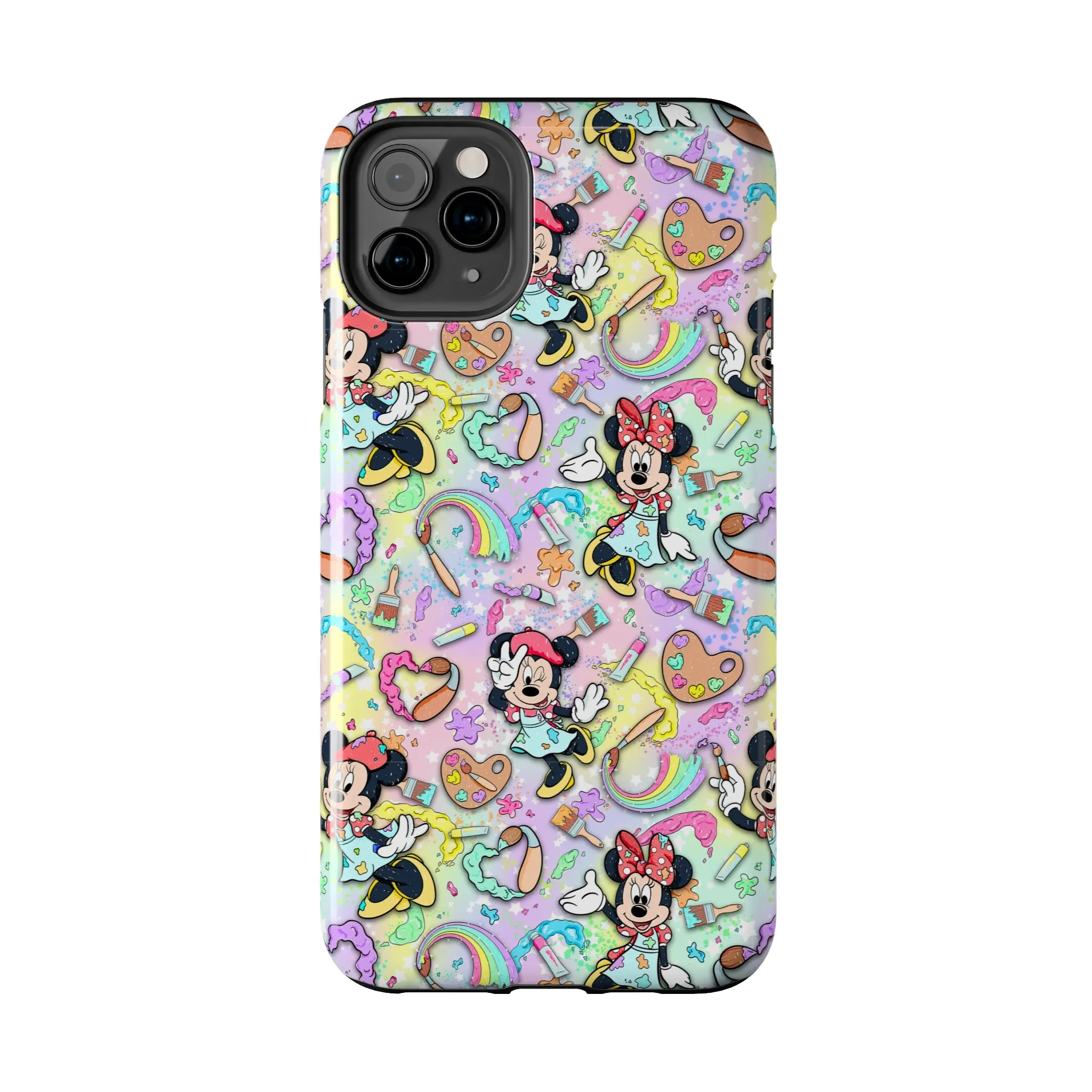 Disney Minnie Paint Inspired Phone Case Gift Inspired Fan Art Iphone Quotes Disneyland Magic Kingdom World Show Mouse Art Creative Festival