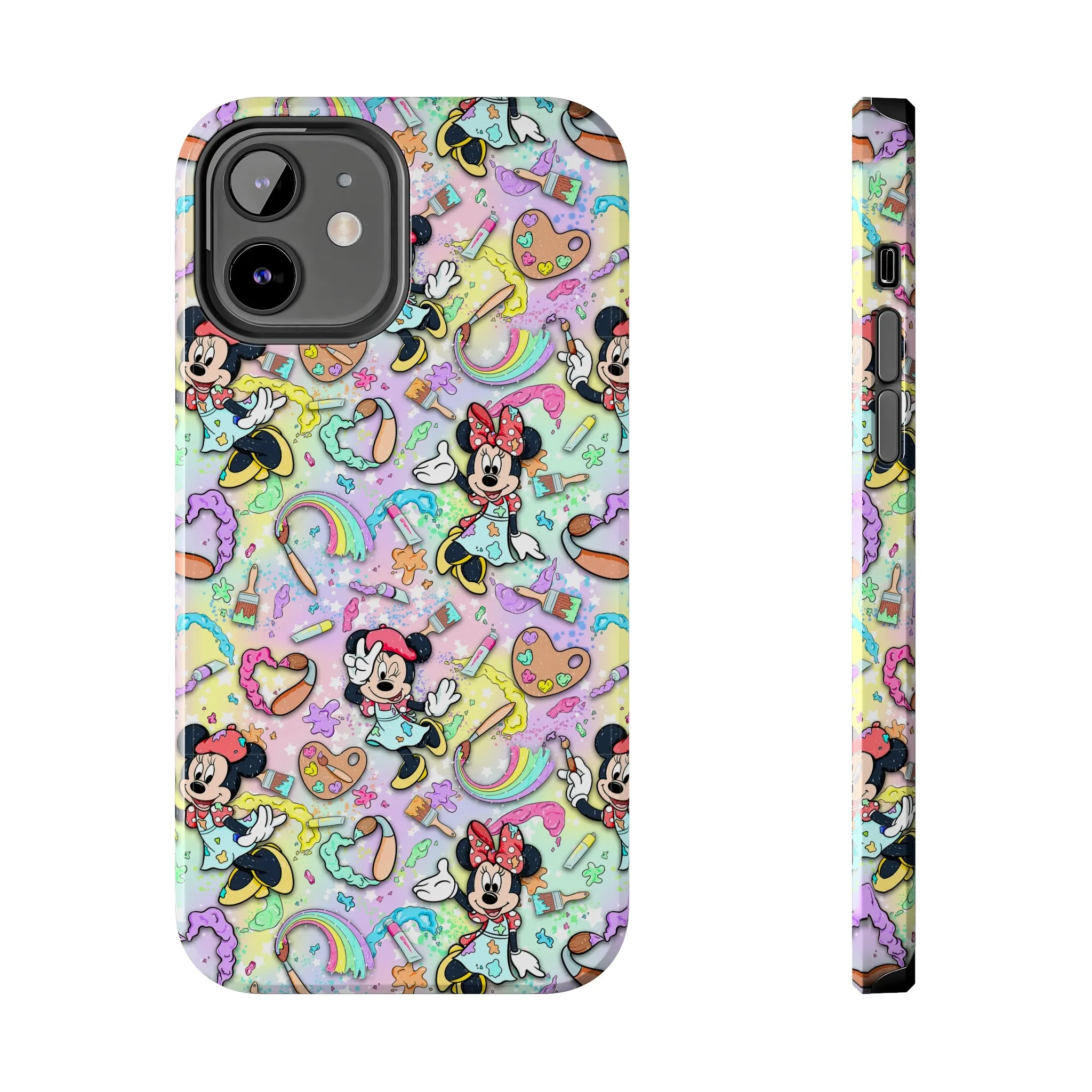 Disney Minnie Paint Inspired Phone Case Gift Inspired Fan Art Iphone Quotes Disneyland Magic Kingdom World Show Mouse Art Creative Festival