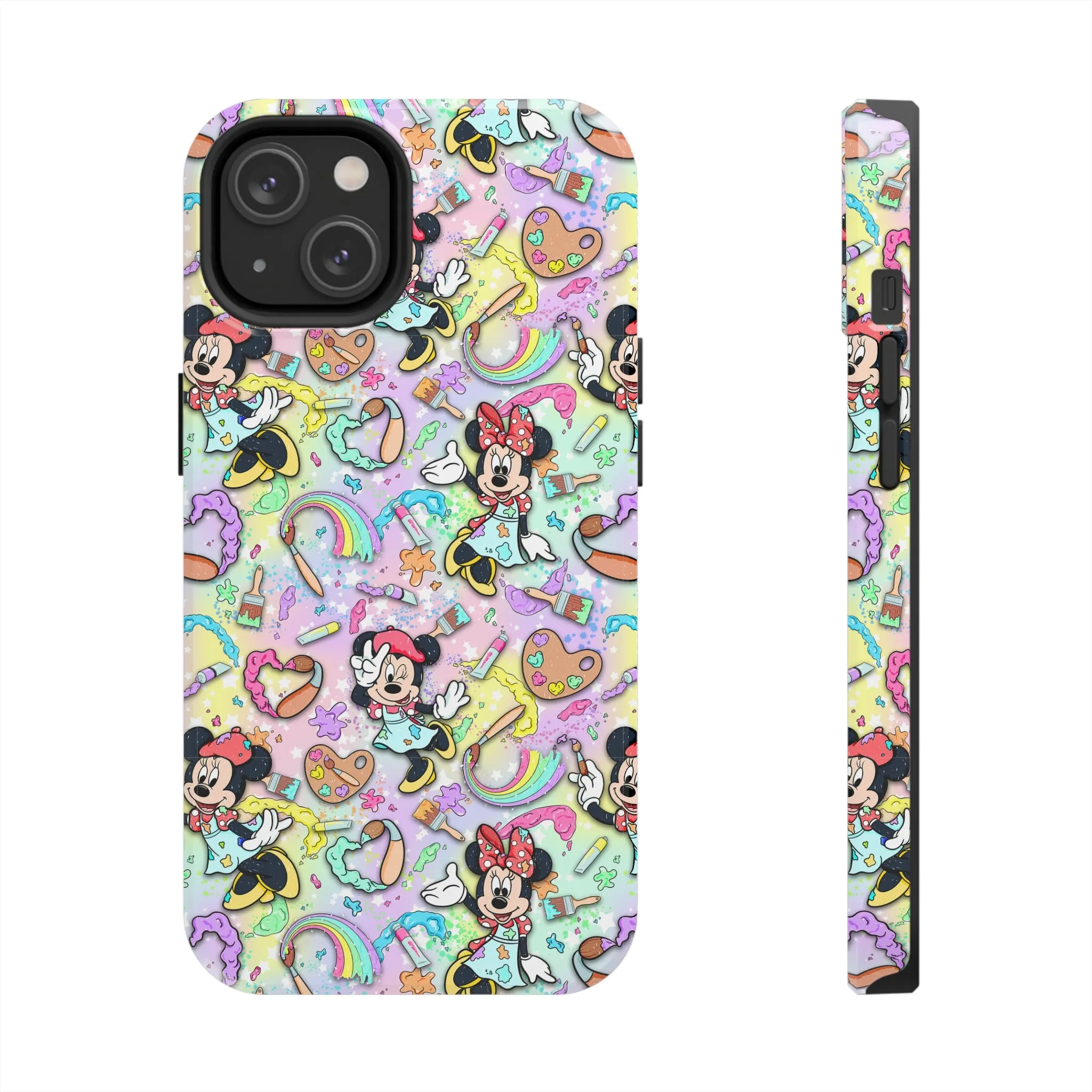 Disney Minnie Paint Inspired Phone Case Gift Inspired Fan Art Iphone Quotes Disneyland Magic Kingdom World Show Mouse Art Creative Festival