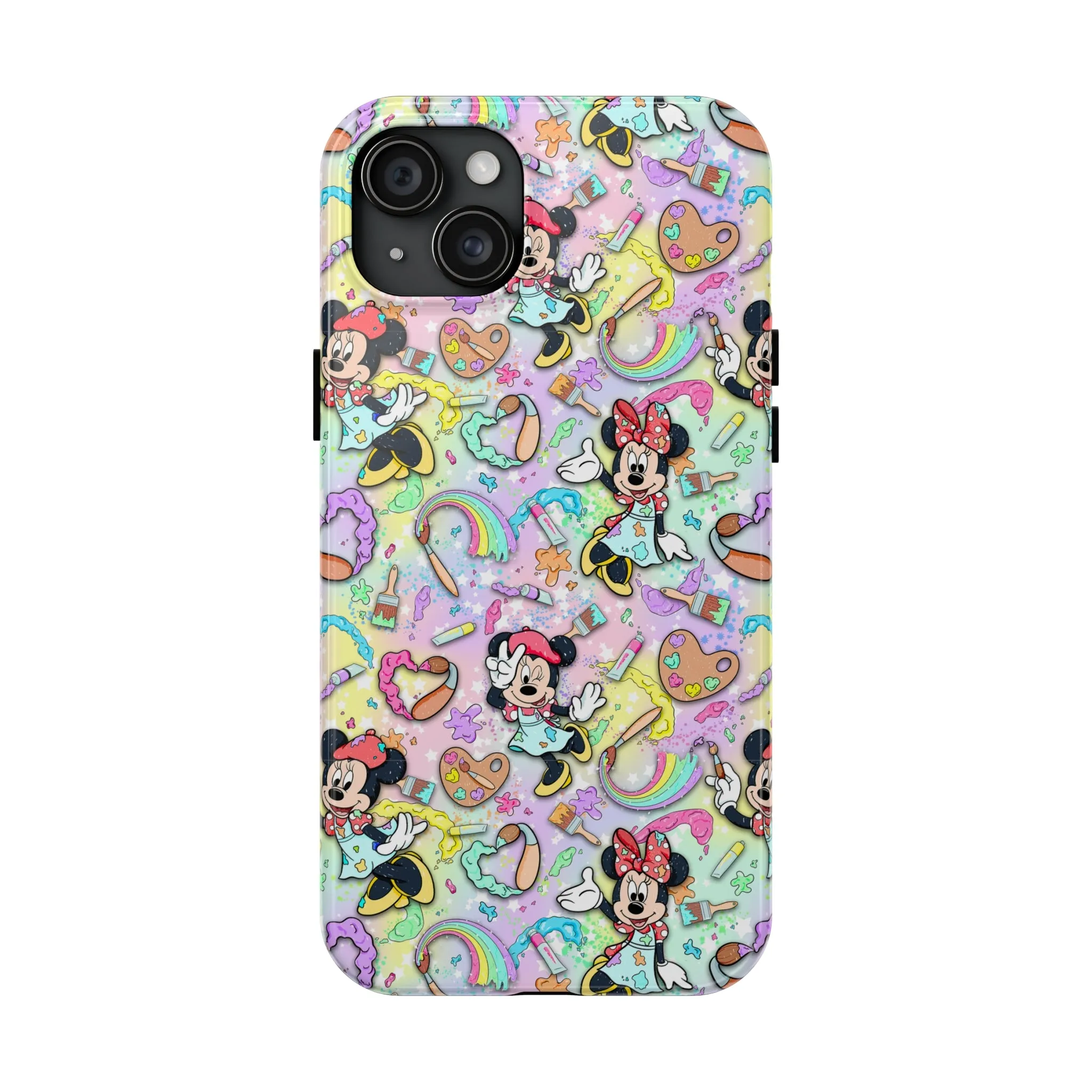 Disney Minnie Paint Inspired Phone Case Gift Inspired Fan Art Iphone Quotes Disneyland Magic Kingdom World Show Mouse Art Creative Festival