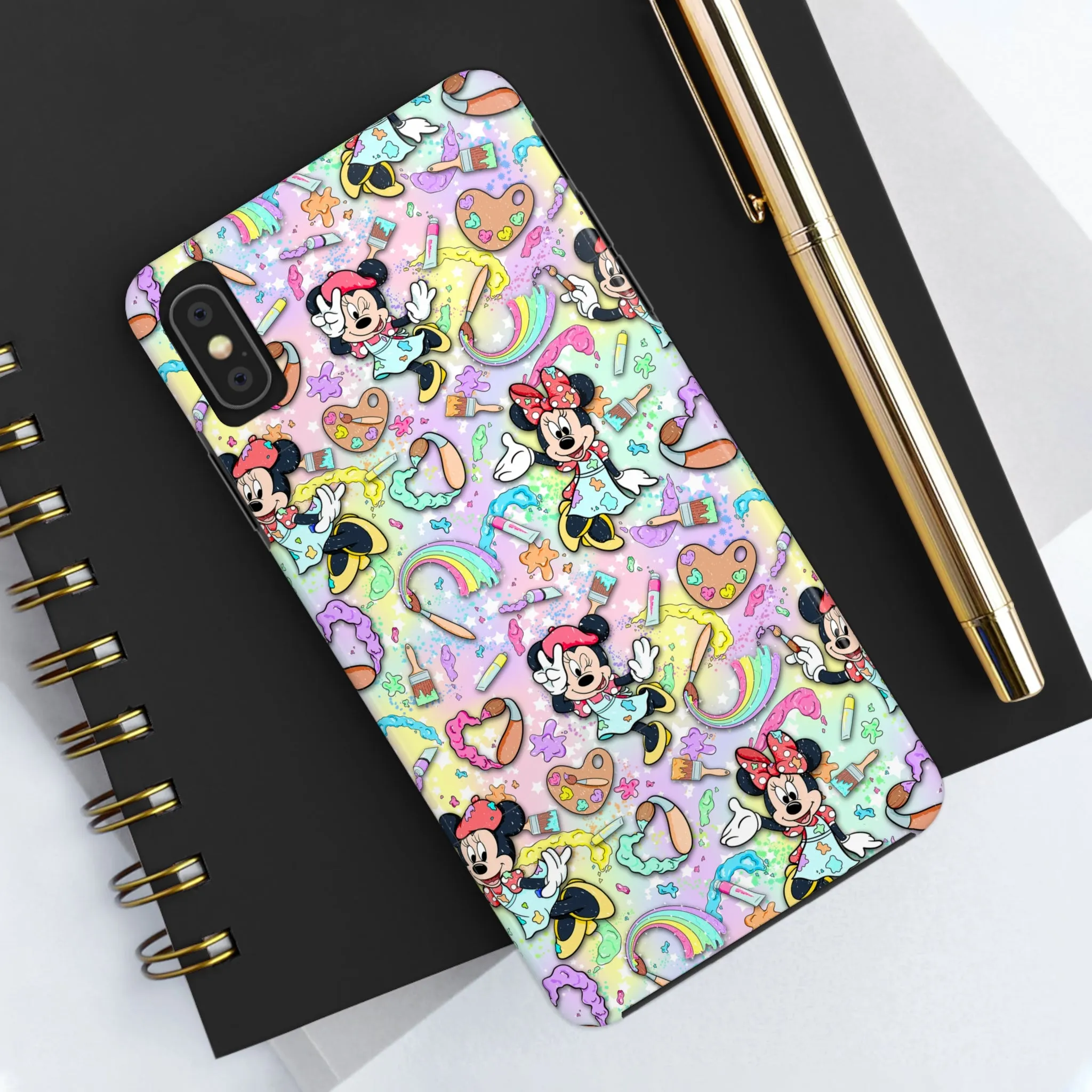 Disney Minnie Paint Inspired Phone Case Gift Inspired Fan Art Iphone Quotes Disneyland Magic Kingdom World Show Mouse Art Creative Festival