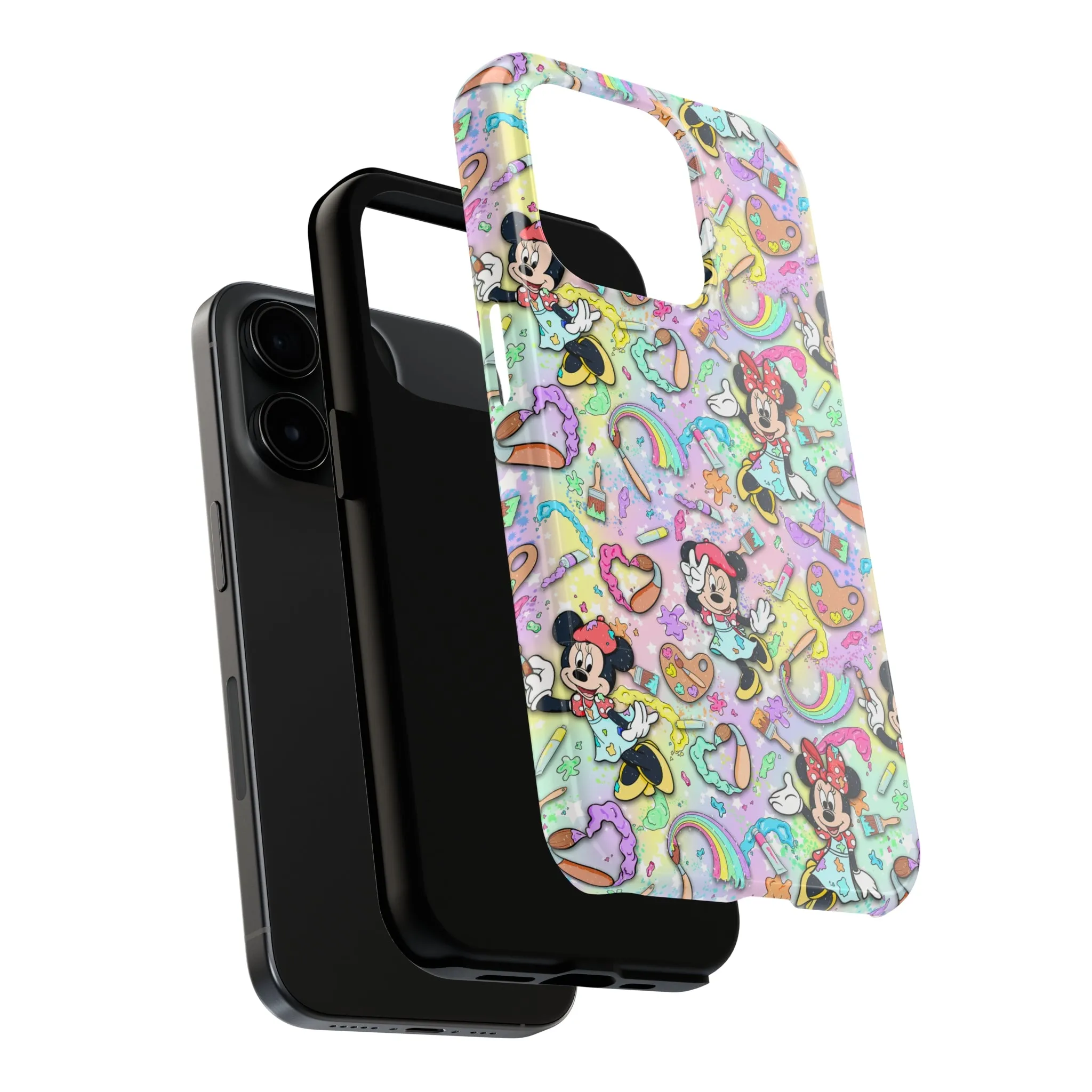 Disney Minnie Paint Inspired Phone Case Gift Inspired Fan Art Iphone Quotes Disneyland Magic Kingdom World Show Mouse Art Creative Festival