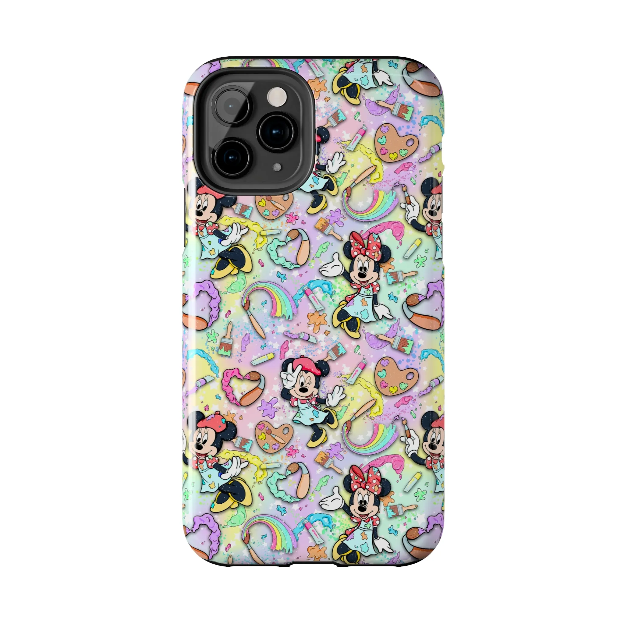 Disney Minnie Paint Inspired Phone Case Gift Inspired Fan Art Iphone Quotes Disneyland Magic Kingdom World Show Mouse Art Creative Festival