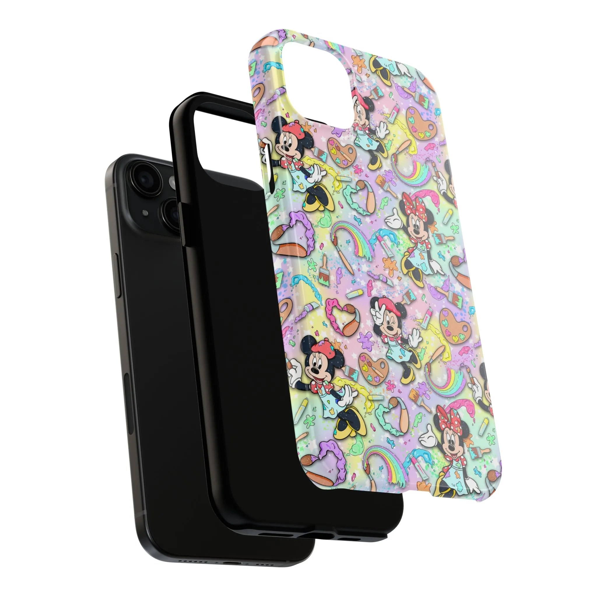 Disney Minnie Paint Inspired Phone Case Gift Inspired Fan Art Iphone Quotes Disneyland Magic Kingdom World Show Mouse Art Creative Festival