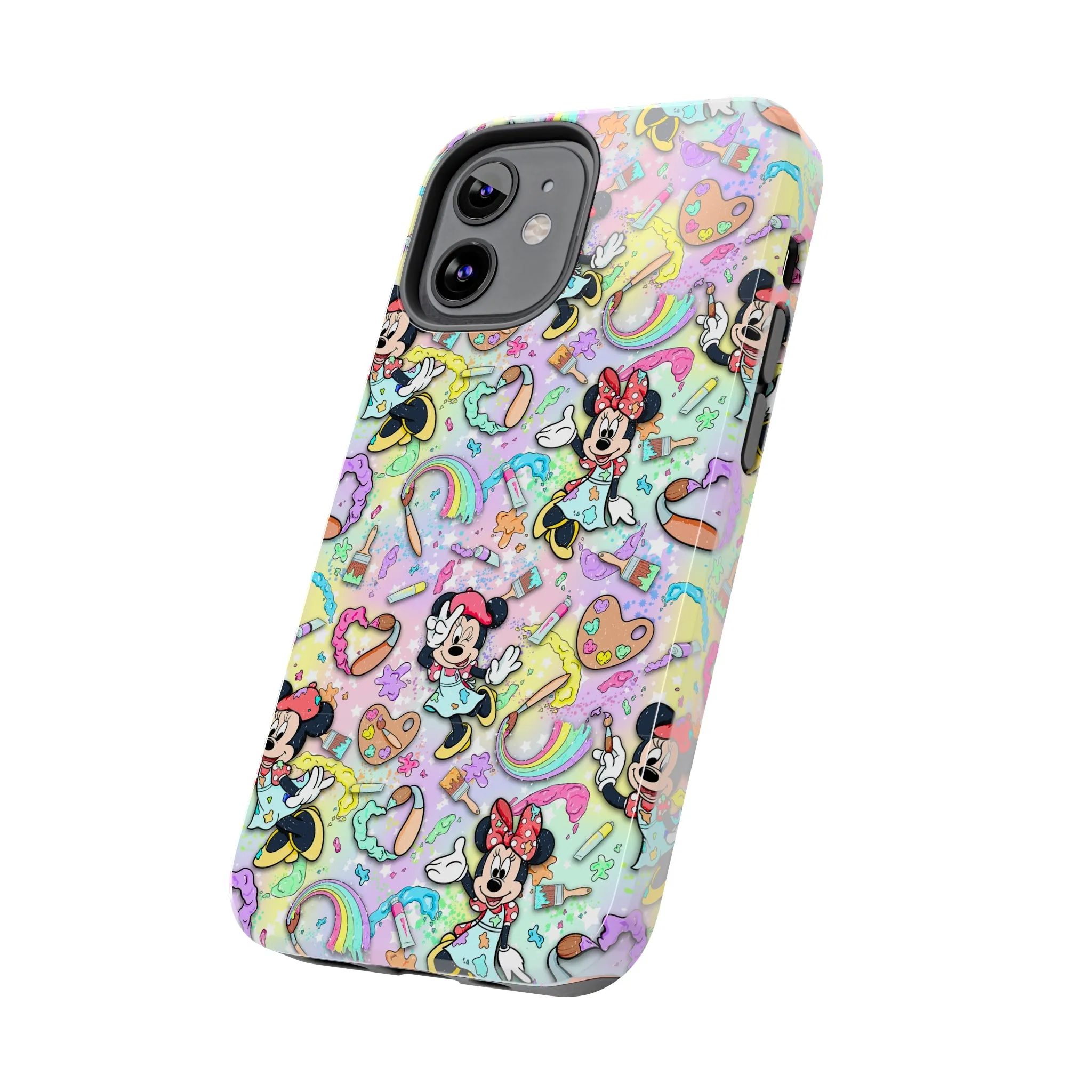 Disney Minnie Paint Inspired Phone Case Gift Inspired Fan Art Iphone Quotes Disneyland Magic Kingdom World Show Mouse Art Creative Festival