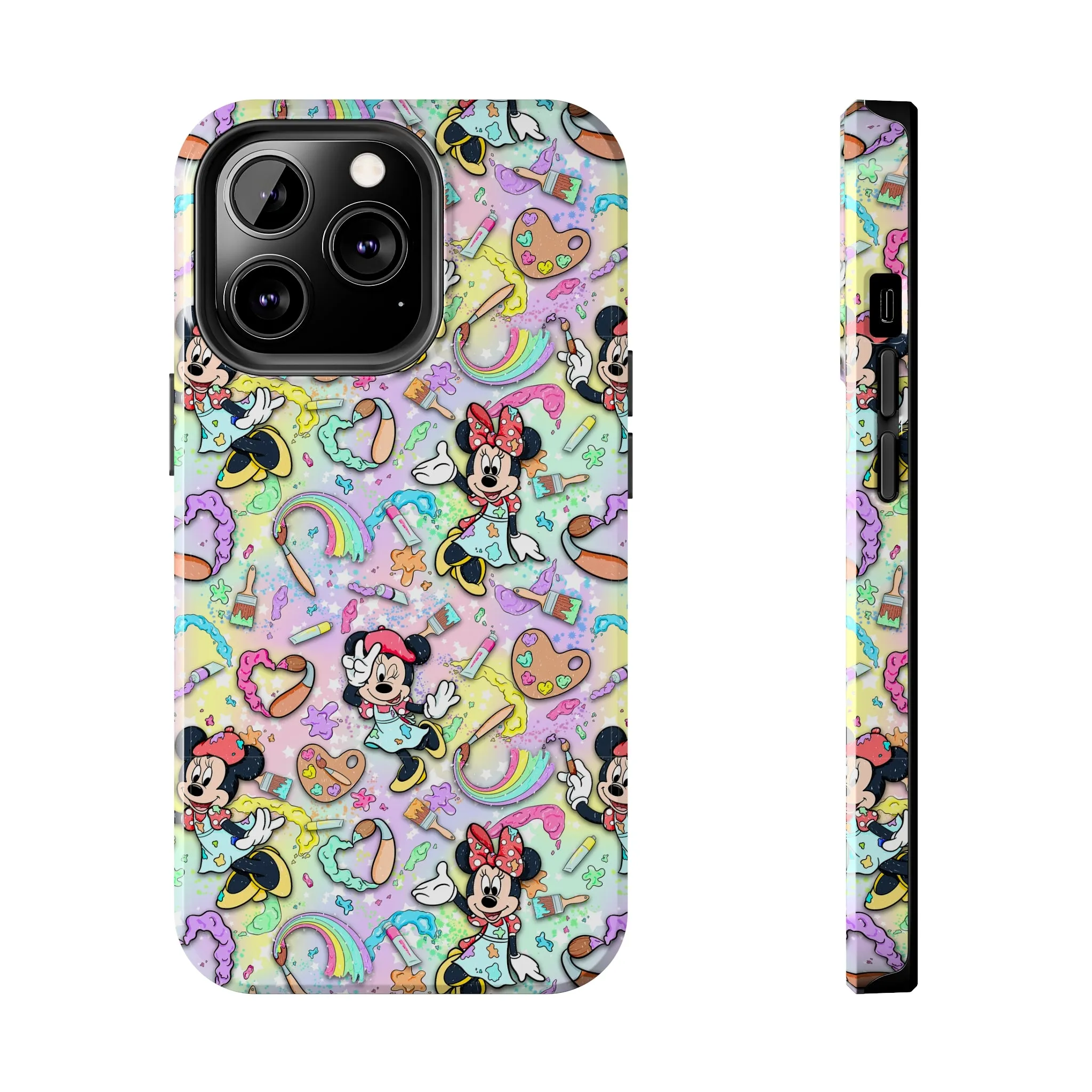 Disney Minnie Paint Inspired Phone Case Gift Inspired Fan Art Iphone Quotes Disneyland Magic Kingdom World Show Mouse Art Creative Festival